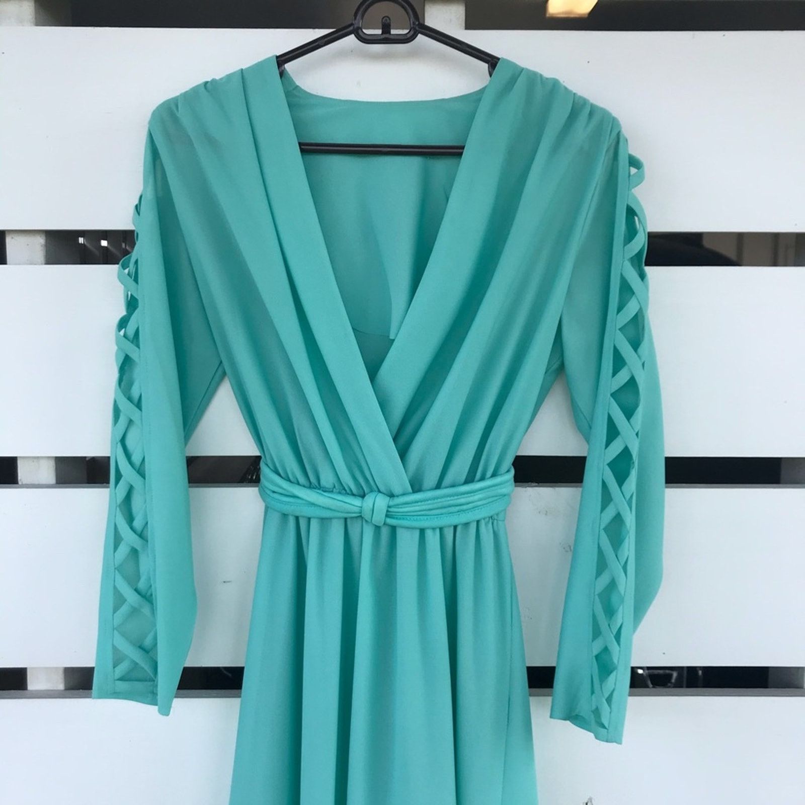 Vintage VTG 60s 70s retro handmade one of a kind maxi dress Size M / US 6-8 / IT 42-44 - 4 Thumbnail