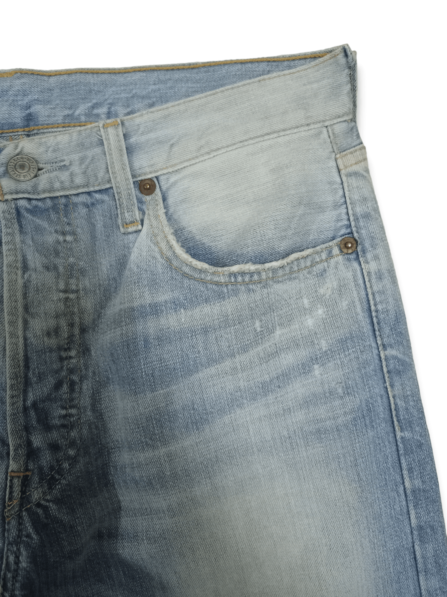 Levi's × Levi's Vintage Clothing Vintage 90s Levis 501 Blue Wash Baggy Style Distressed Jeans Size US 32 / EU 48 - 7 Thumbnail