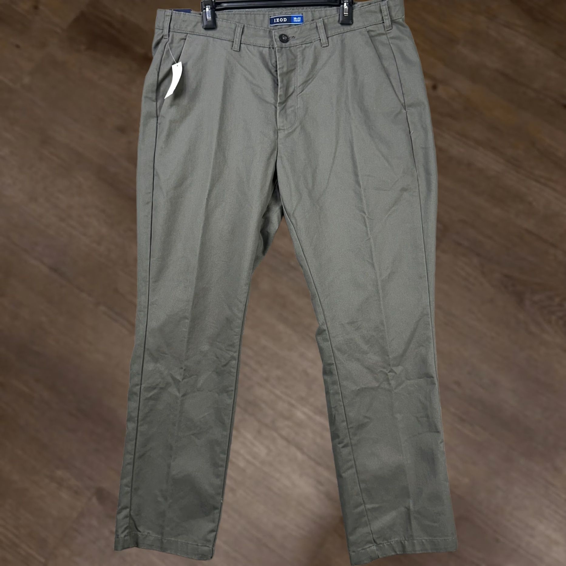 Izod IZOD Flex Mens Performance Pants 38X32 Gray Chino Stretch Flat Front NEW Size US 38 / EU 54 - 1 Thumbnail
