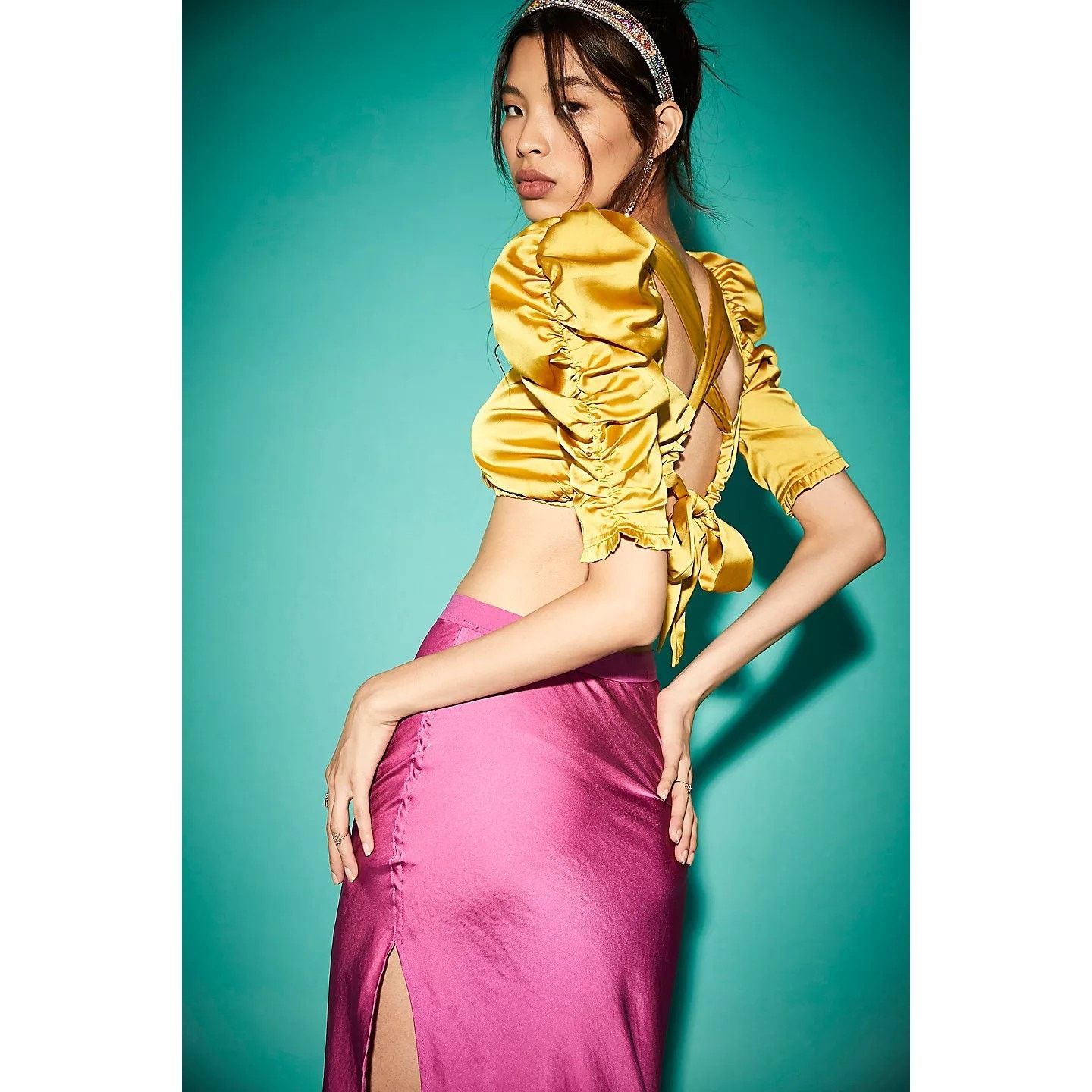 Free People ]Free People FOR LOVE AND LEMONS Alia Cross Front Crop Top Size S / US 4 / IT 40 - 3 Thumbnail