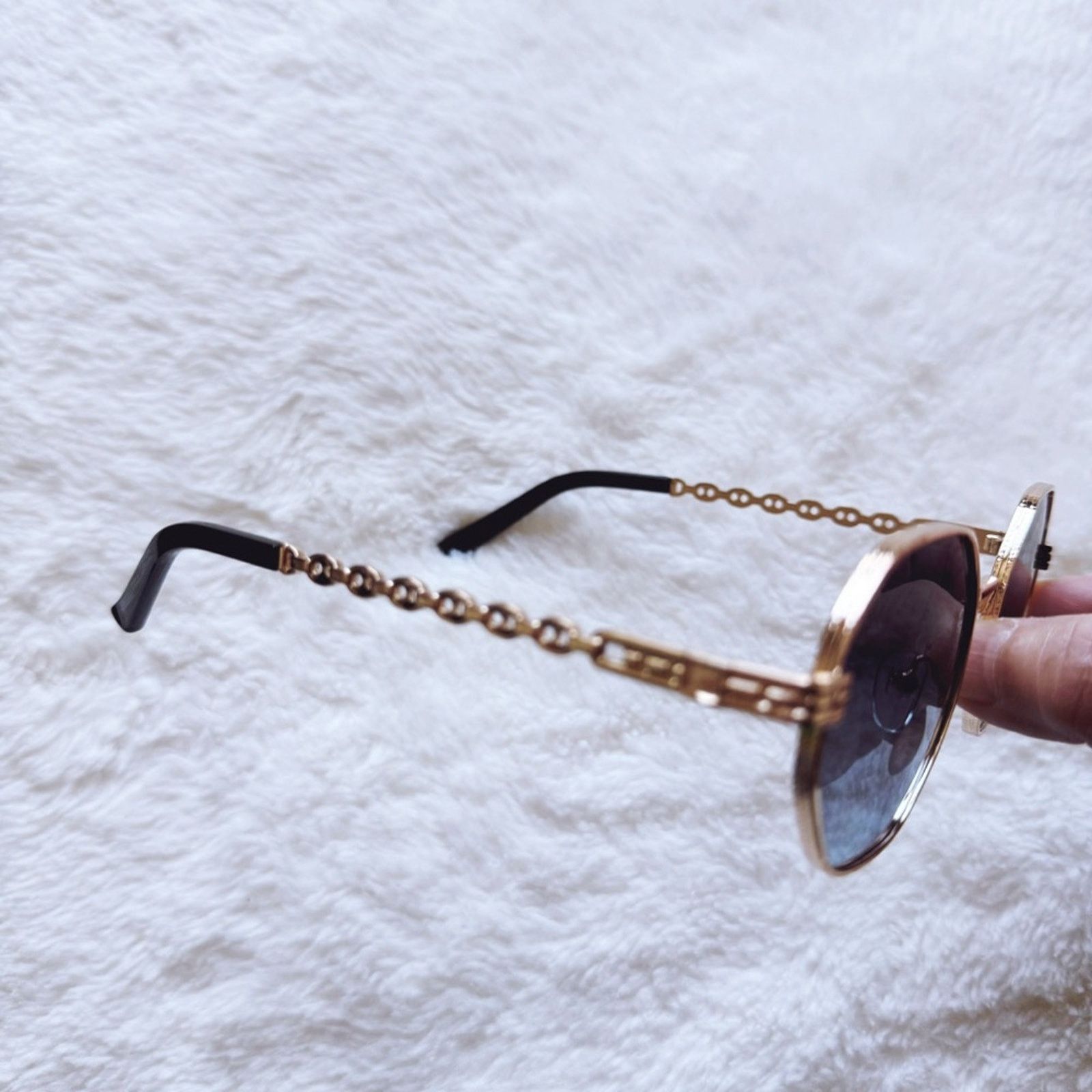 Other Phoebe Dark Blue Geometric Sunglasses Size ONE SIZE - 7 Thumbnail