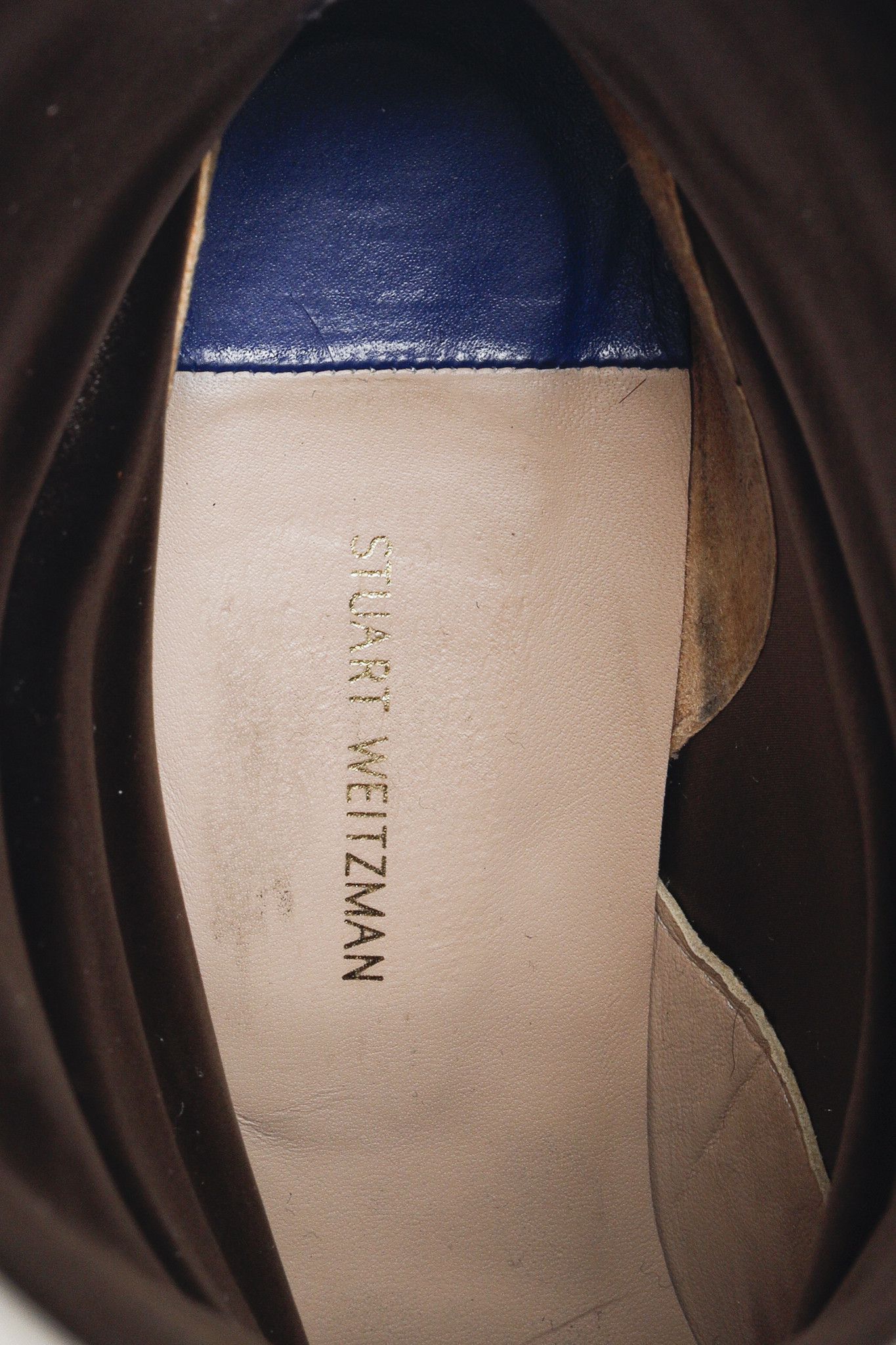 Stuart Weitzman Stuart Weitzman Grey Block Heel Lug Boot Size US 8.5 / IT 38.5 - 10 Thumbnail