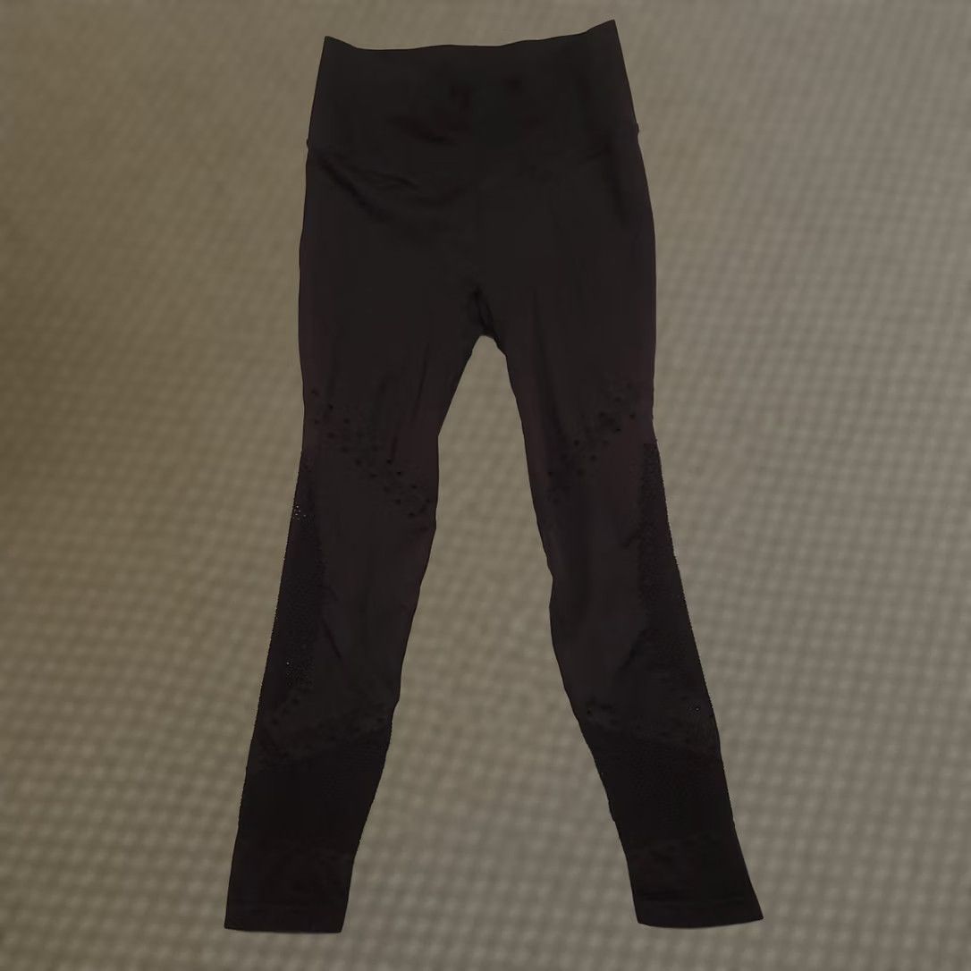 Vintage VICTORIA SPORT Leggings Womens Large Black Ankle Yoga Size 36" / US 14 / IT 50 - 1 Thumbnail