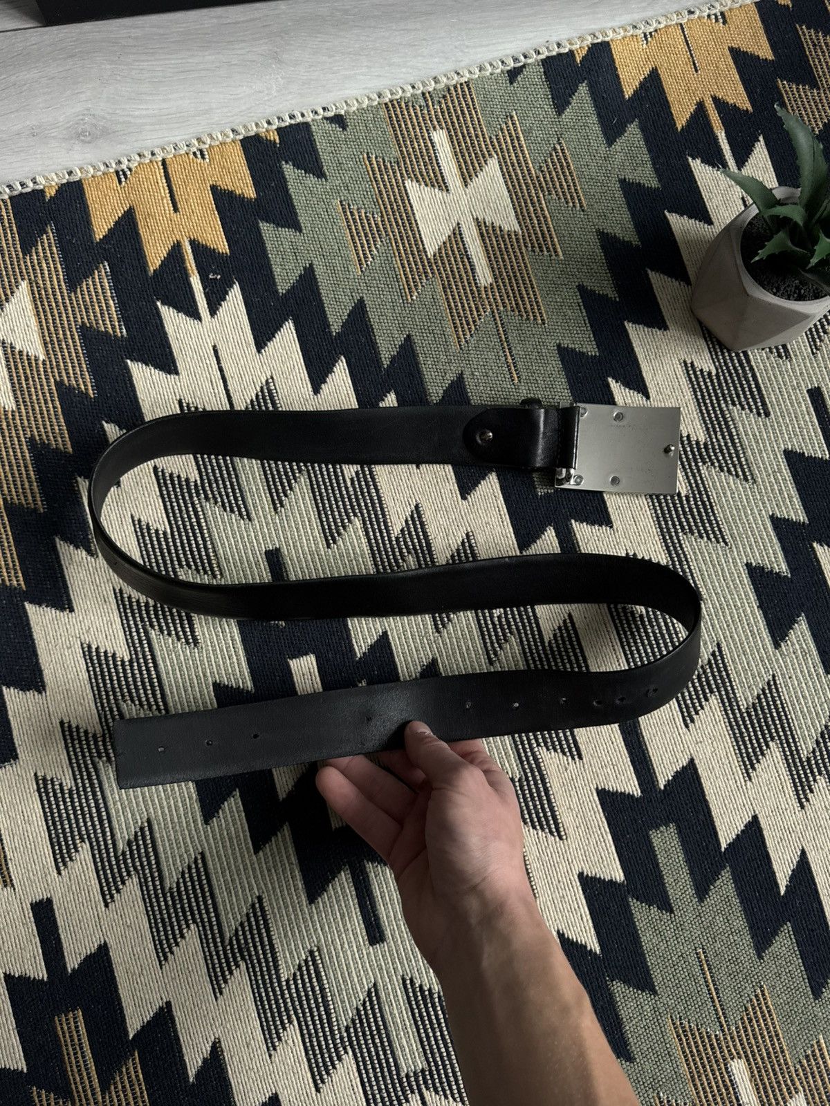 Versace Versace Jeans Big Bunckle Metal Logo Belt Size ONE SIZE - 7 Thumbnail