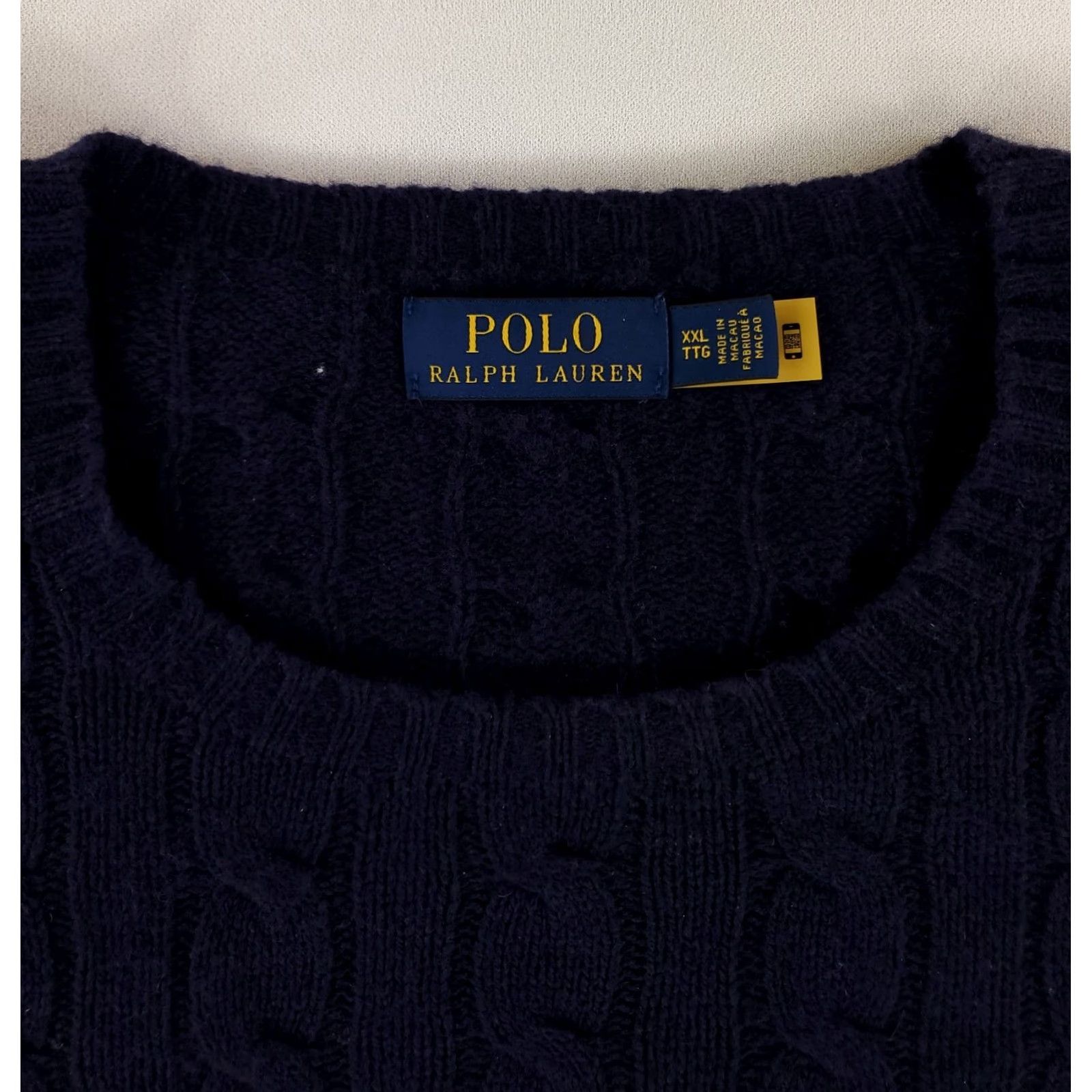 Polo Ralph Lauren Polo Ralph Lauren Sweater Cable-Knit Wool Cashmere Blend Blue Mens XXL Pullover Size US XXL / EU 58 / 5 - 3 Thumbnail
