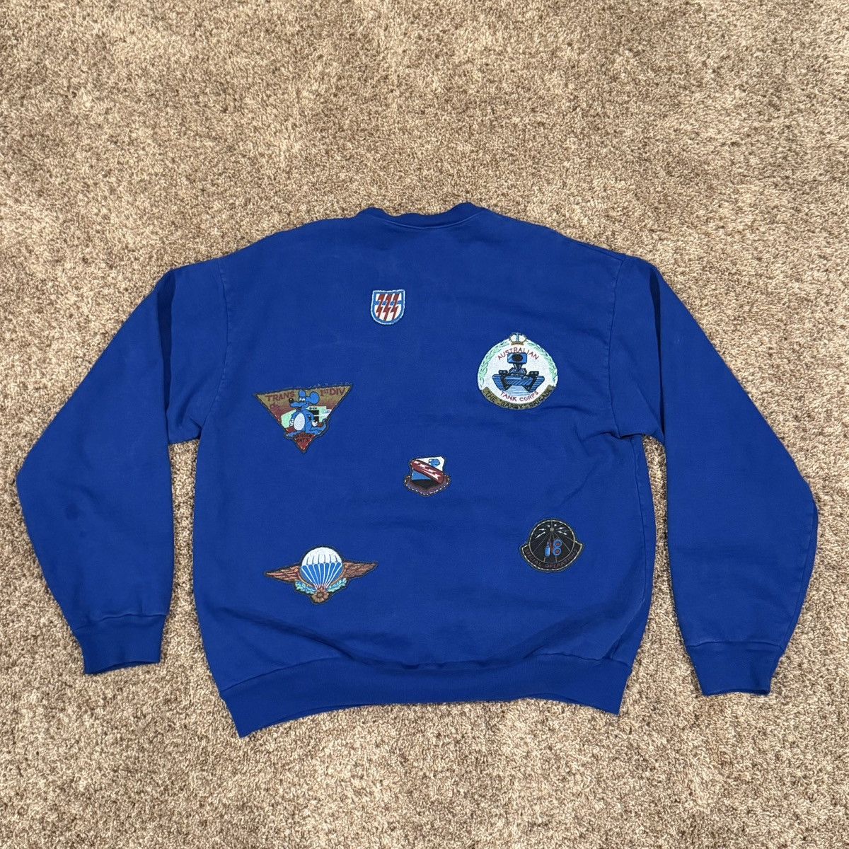 Los Angeles Apparel Vintage Military Patch Crewneck Sweatshirt LA Apparel Blue Size US L / EU 52-54 / 3 - 2 Thumbnail