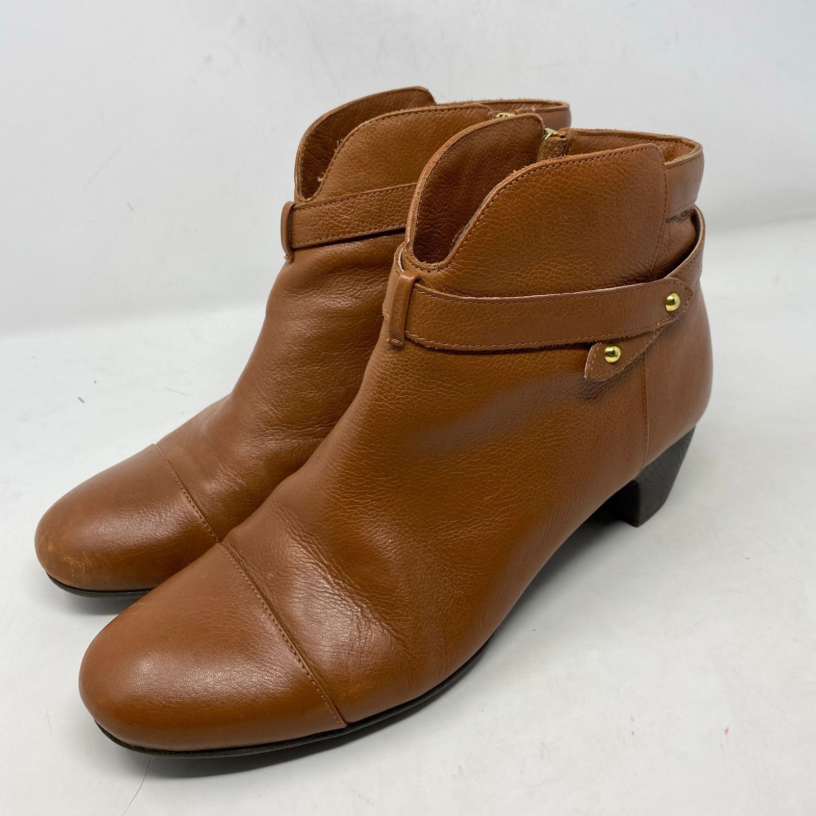 Other Softwalk Cap Toe Boots Ivanhoe Leather Comfort Block Heel 12 Size US 12 / IT 42 - 1 Thumbnail