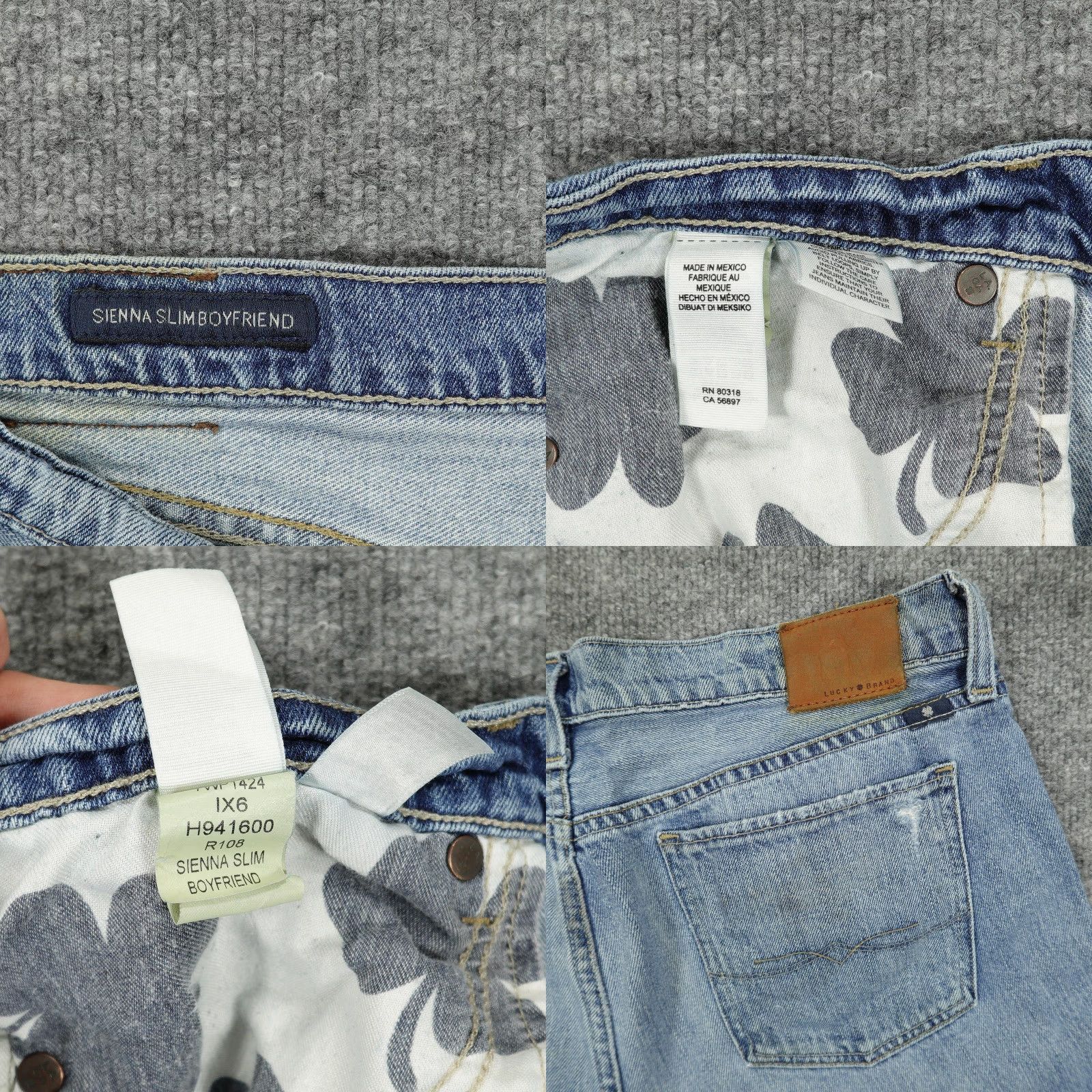 Lucky Brand Lucky Brand Sienna Boyfriend Jeans Womens 8 Blue Wash Distressed Denim Jeans Size 30" / US 8 / IT 44 - 8 Thumbnail