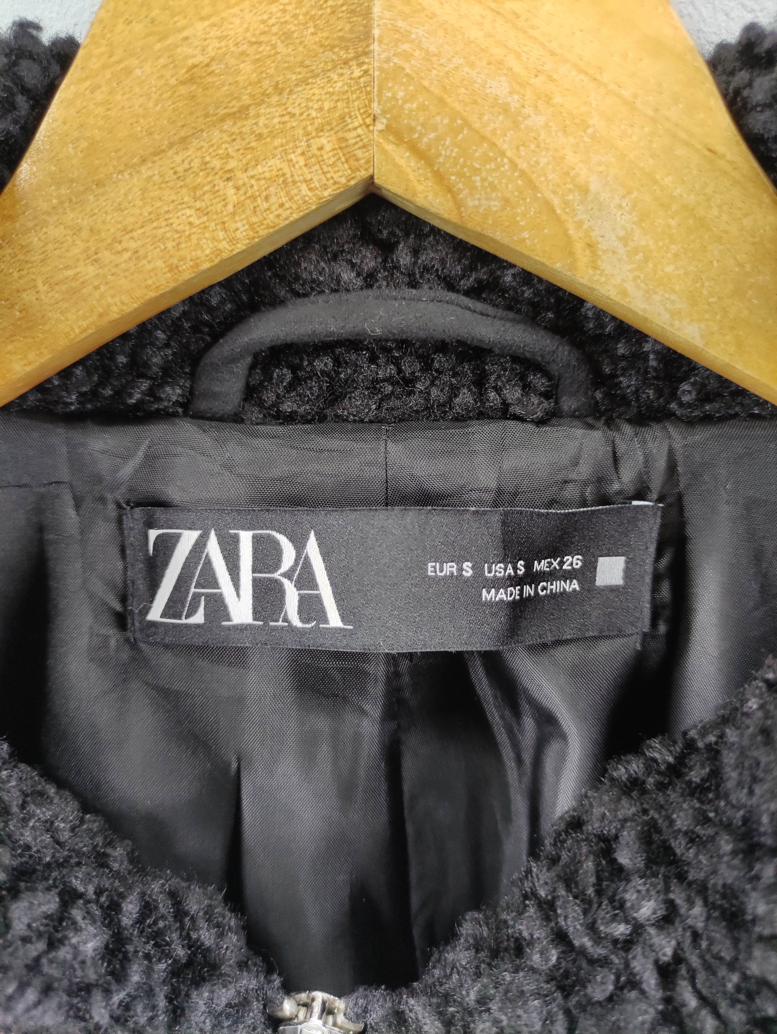 Zara Zara Black Sherpa Jacket Zipper Size S / US 4 / IT 40 - 2 Thumbnail