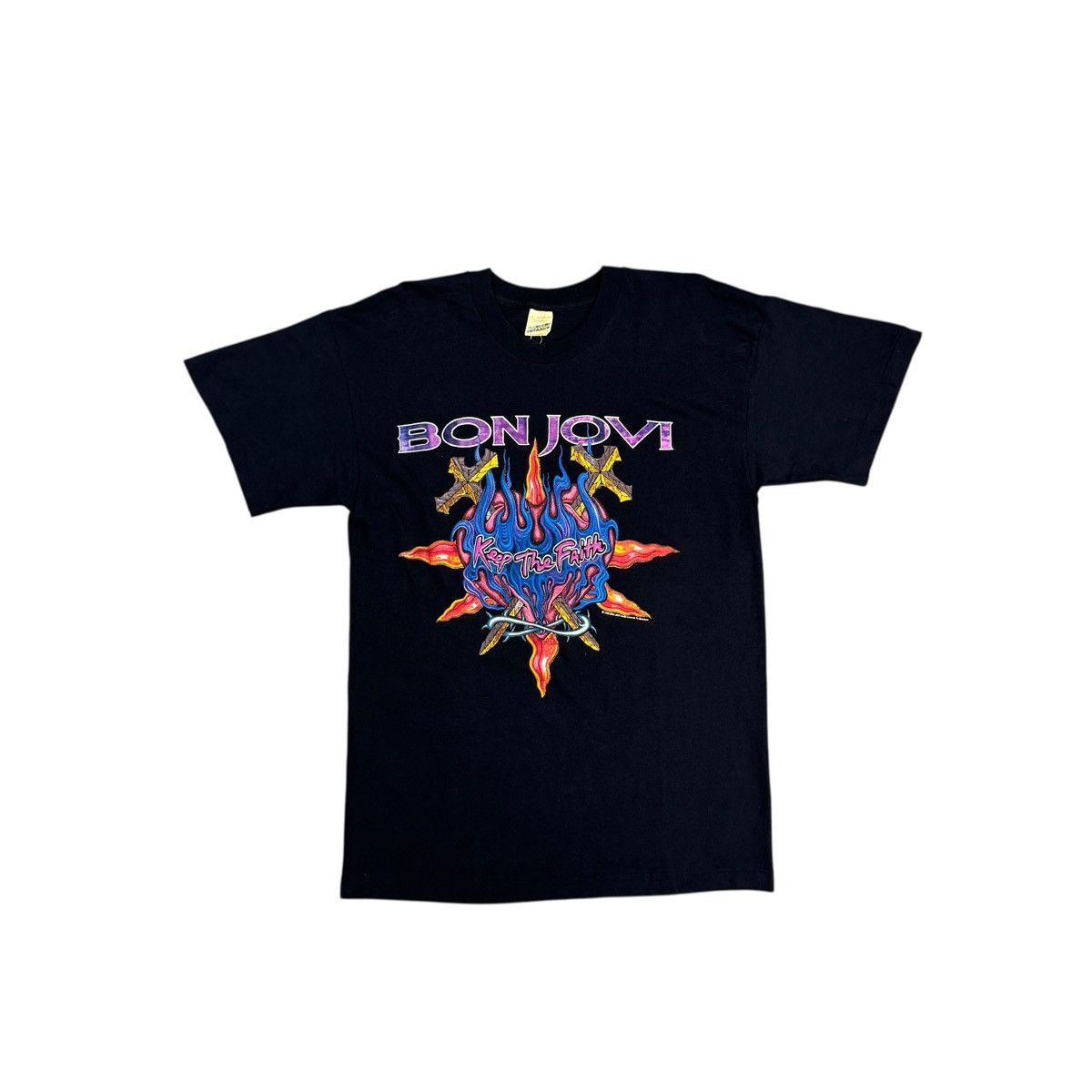 Vintage Bon Jovi Screen Stars World Tour 1993 T-Shirt Size L