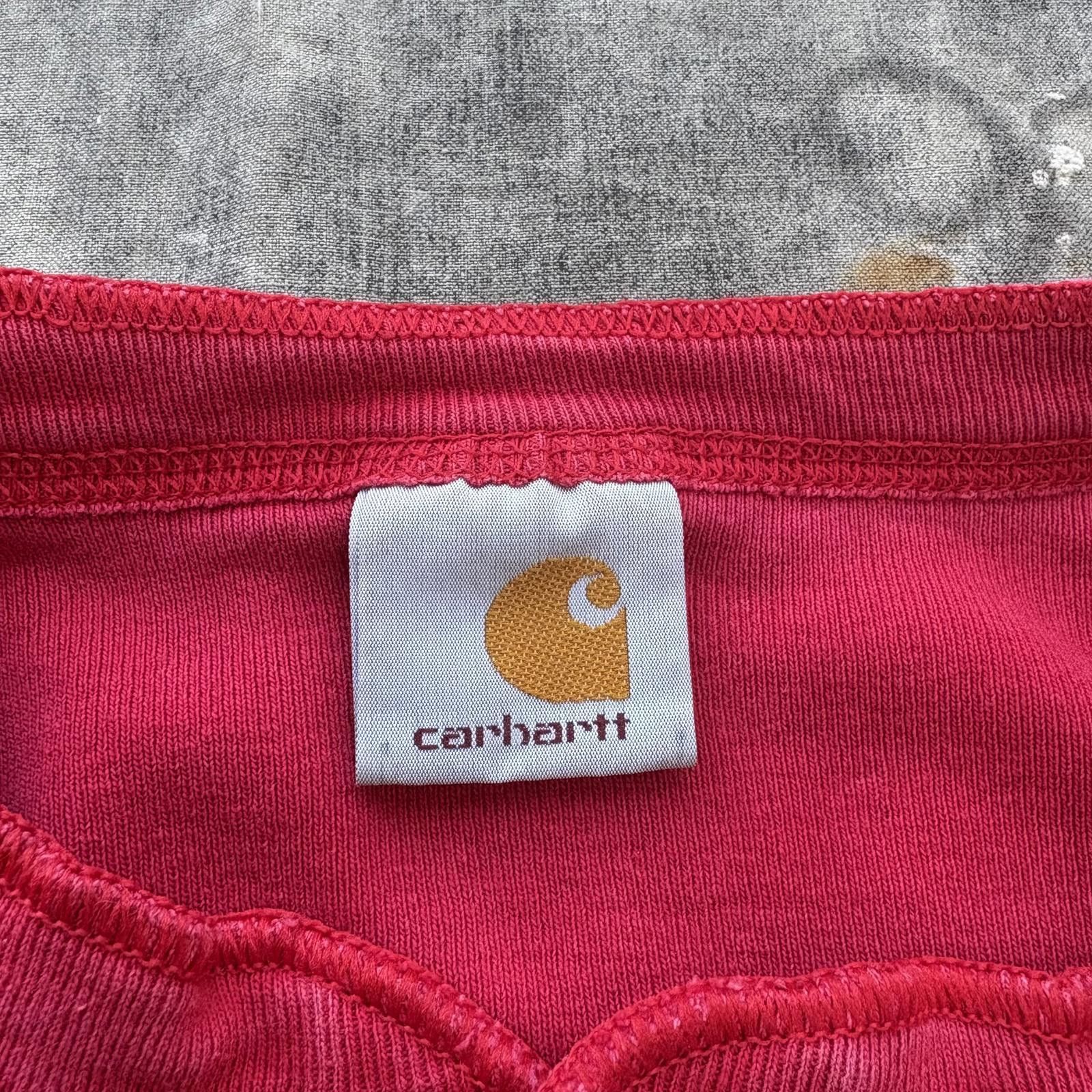 Carhartt Vintage 90s Carhartt Workwear Grunge Ribbed Henley Shirt Size US L / EU 52-54 / 3 - 4 Thumbnail