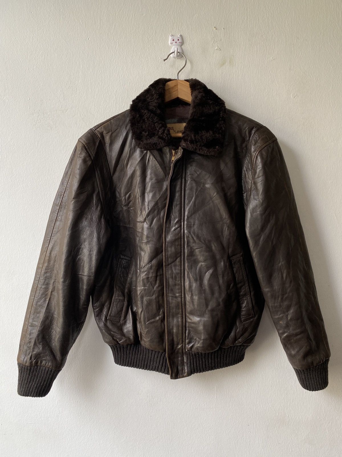 Japanese Brand Vintage 90s Angel Leather Fur Jacket Size US M / EU 48-50 / 2 - 4 Thumbnail