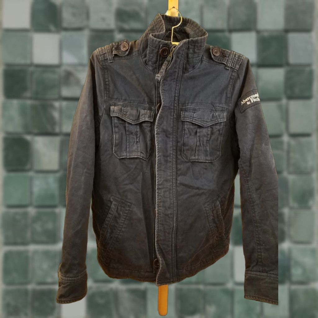 Abercrombie & Fitch VINTAGE Abercrombie & Fitch BLACK Cotton Military Jacket M Mens Size US M / EU 48-50 / 2 - 1 Thumbnail