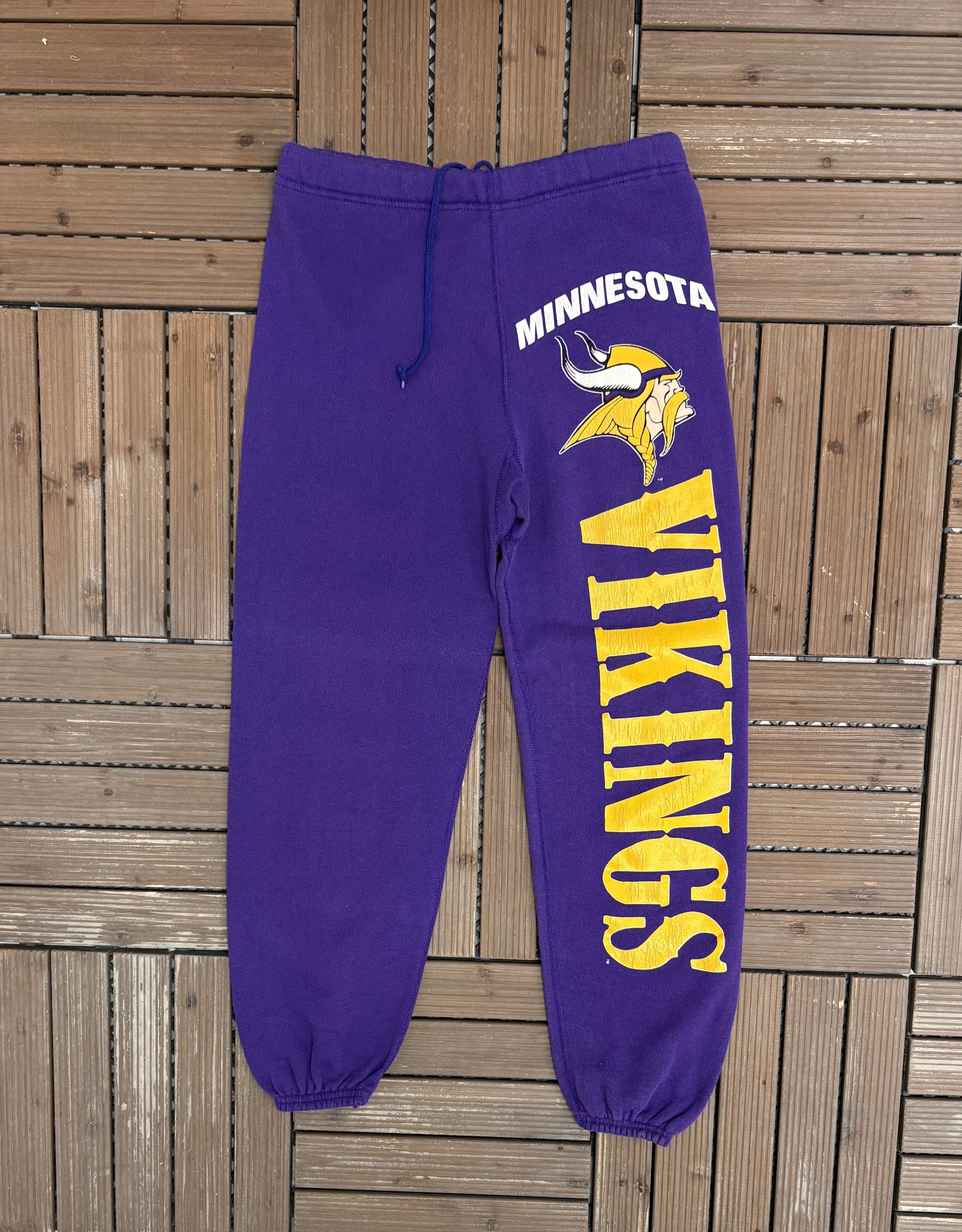 Vintage Minnesota Vikings Graphic Vintage Sweat Pants Size 30" / US 8 / IT 44 - 2 Thumbnail