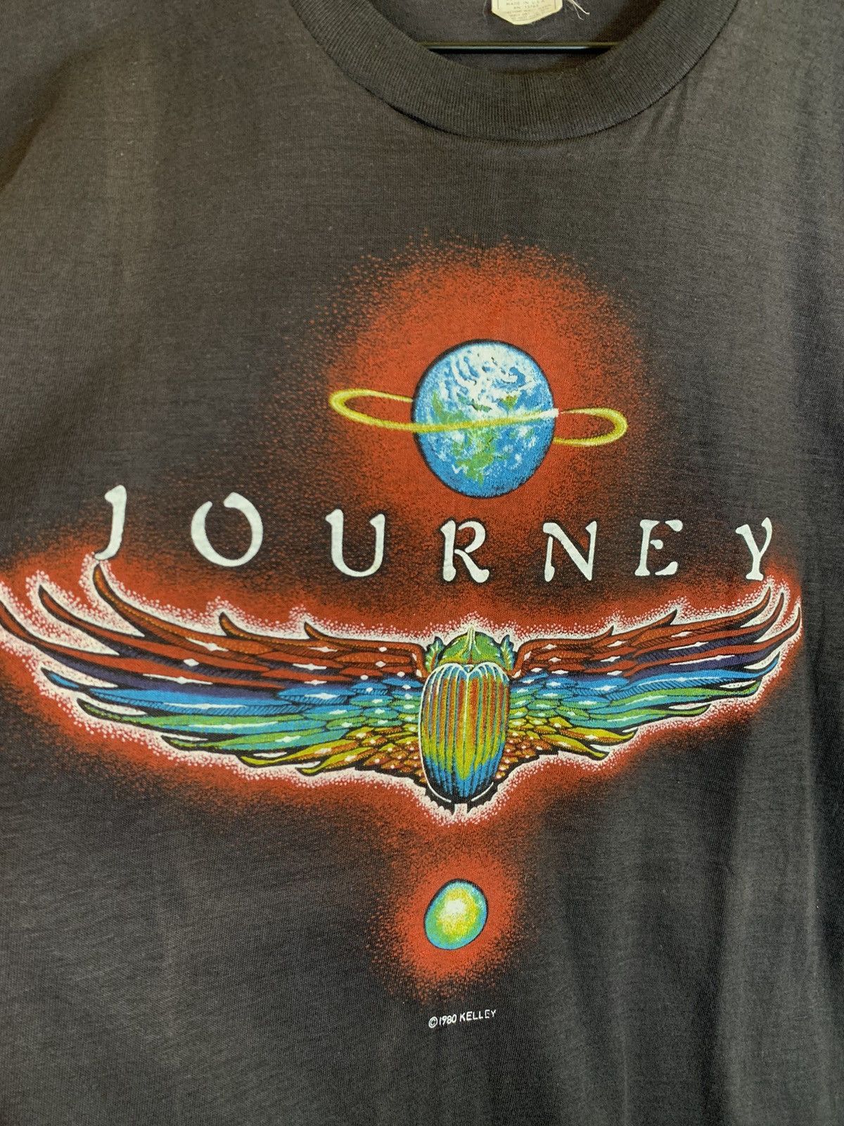 Band Tees × Vintage *RARE* Vintage 1980 Journey World Tour Single Stitch T-Shirt Size US L / EU 52-54 / 3 - 3 Thumbnail