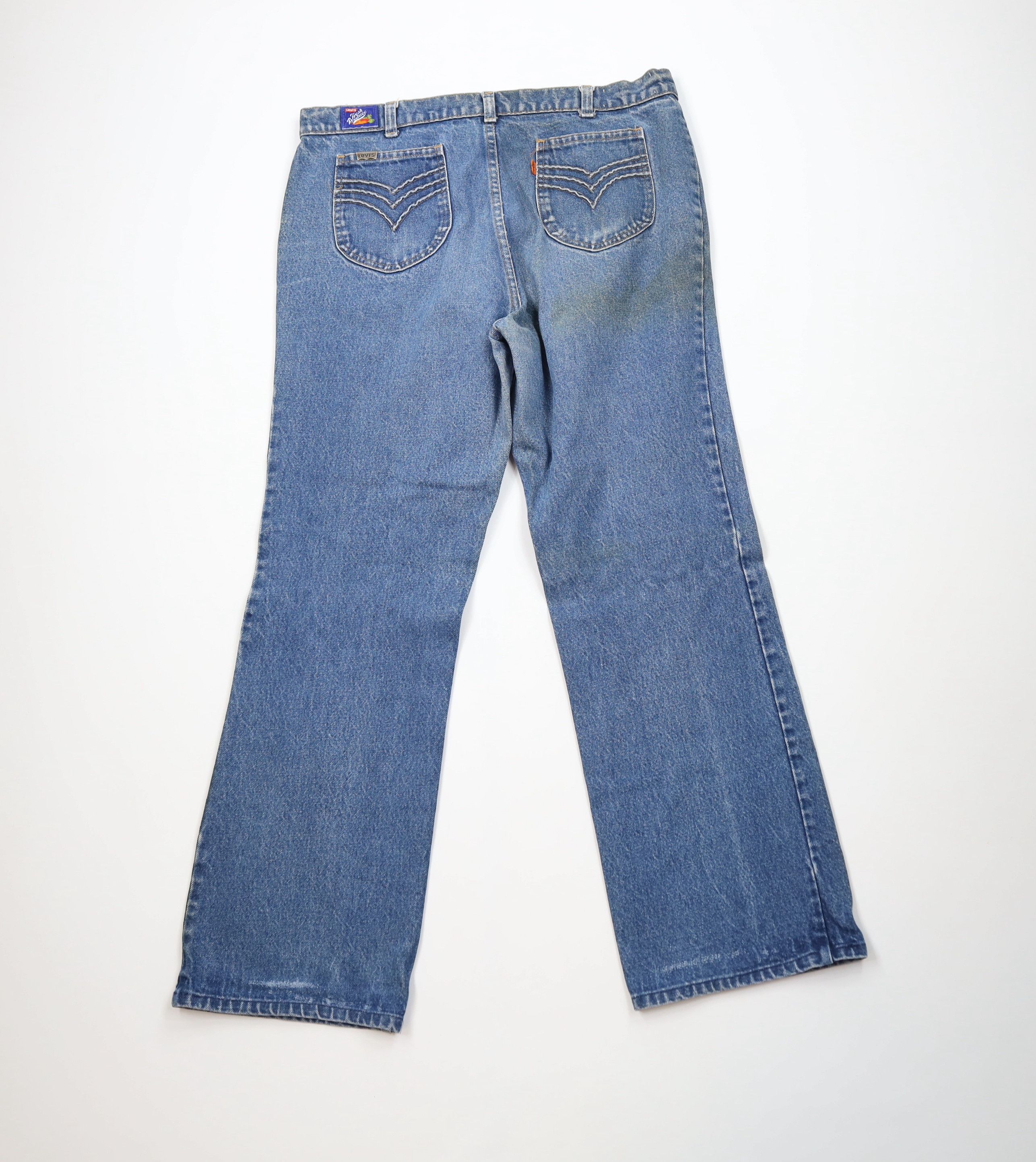Levi's Vintage 70s Levis Fresh Produce Orange Tab Denim Jeans USA Size US 38 / EU 54 - 12 Thumbnail