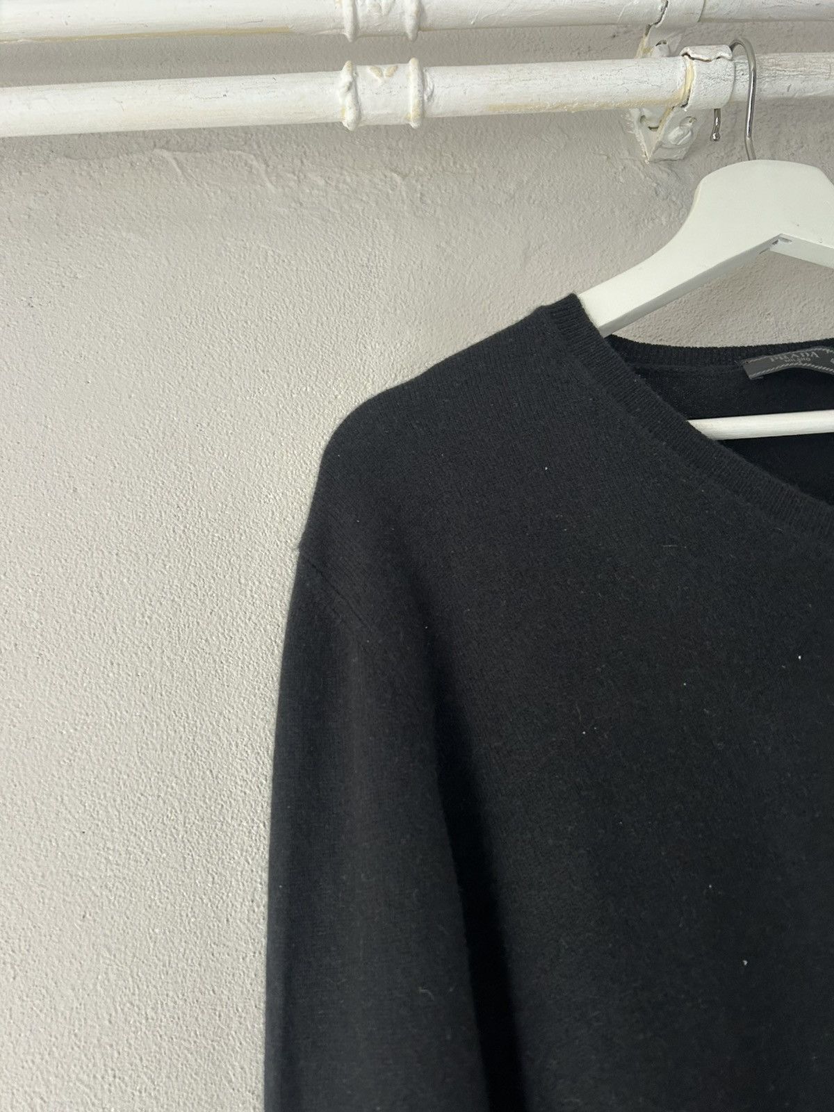 Prada Black V-Neck Sweater – Size 46 Size US S / EU 44-46 / 1 - 4 Thumbnail