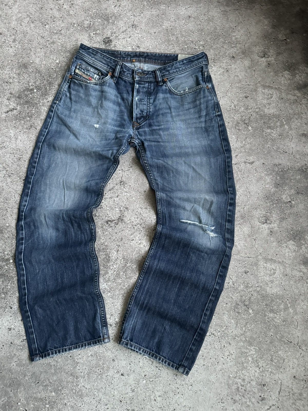 Diesel × Vintage Vintage Diesel Y2K distressed jeans pants Size US 31 - 5 Thumbnail