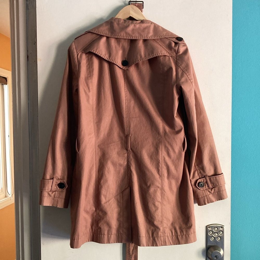 Les Copains Comptoir Des Cotonniers Womens Pale Mauve Trench Coat Size L Size L / US 10 / IT 46 - 4 Thumbnail