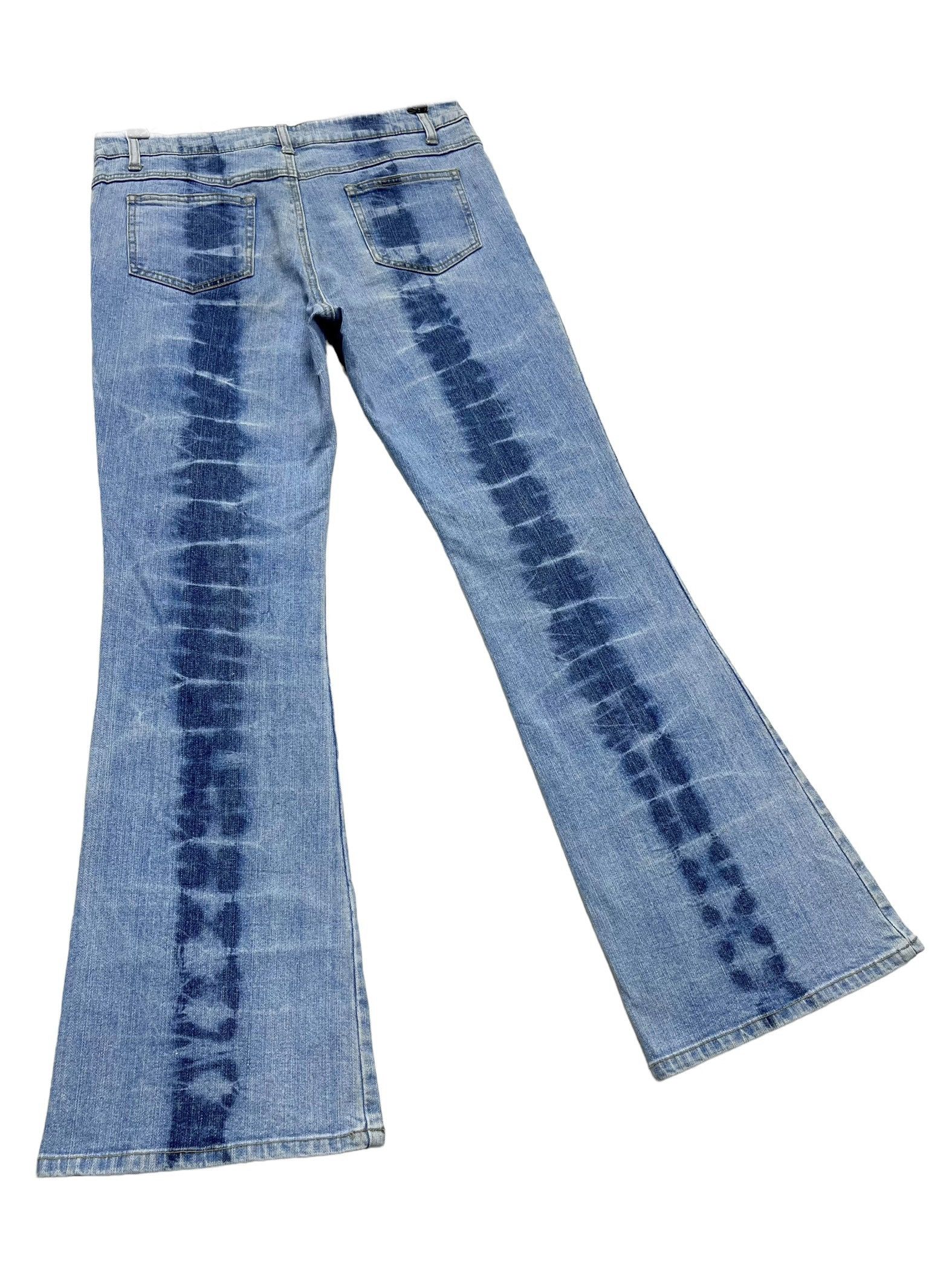 Japanese Brand 🔥DAILYTOPICS Art Spine Tattoo Design Stretch Flare Denim💥 Size 30" / US 8 / IT 44 - 4 Thumbnail