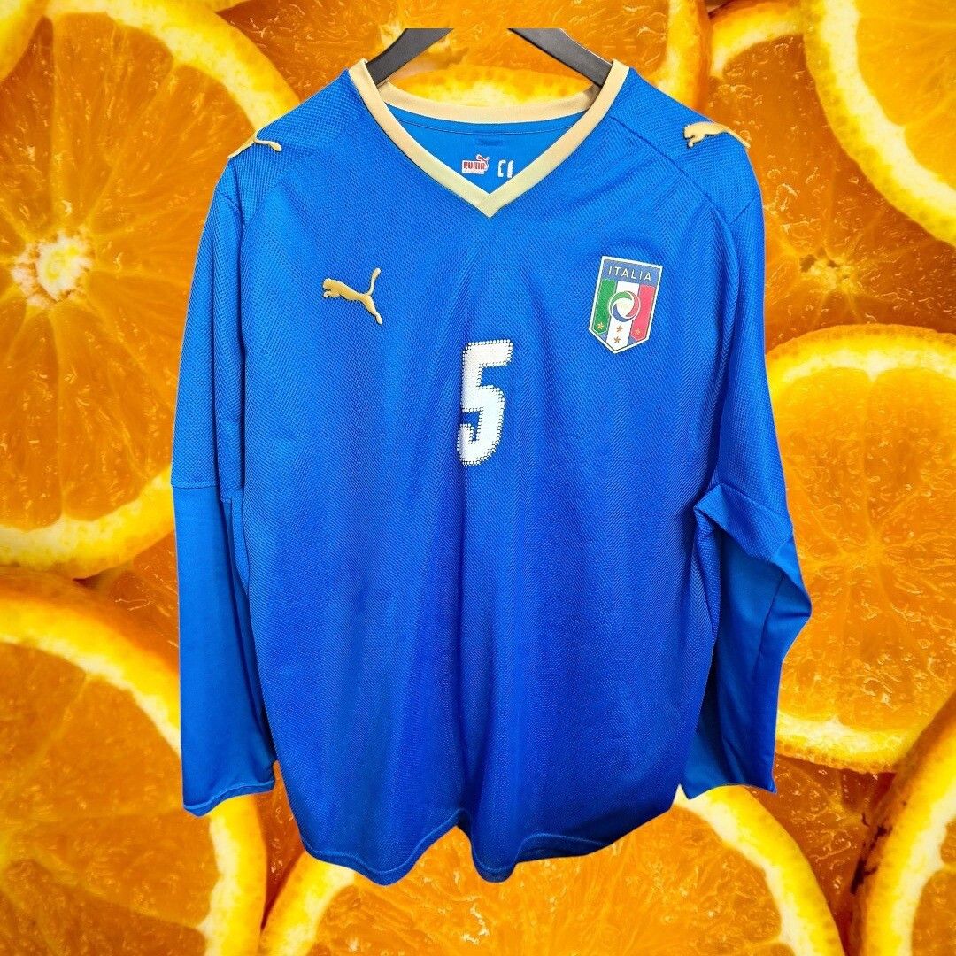 Puma Puma Italy Soccer Jersey Long Sleeve Number 5 Football Shirt Size US XL / EU 56 / 4 - 2 Thumbnail