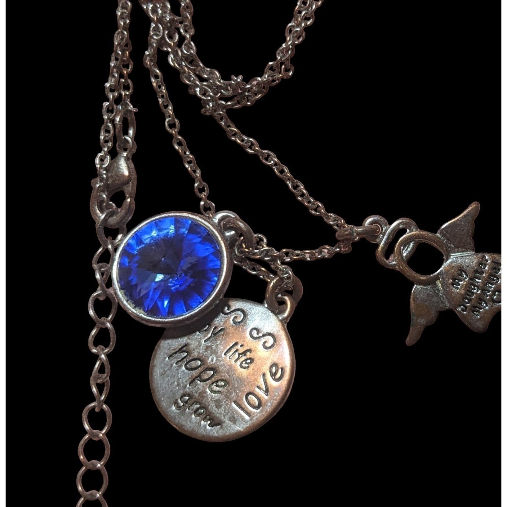 Other My Daughter My Angel Blue Charm Necklace Size ONE SIZE - 1 Thumbnail