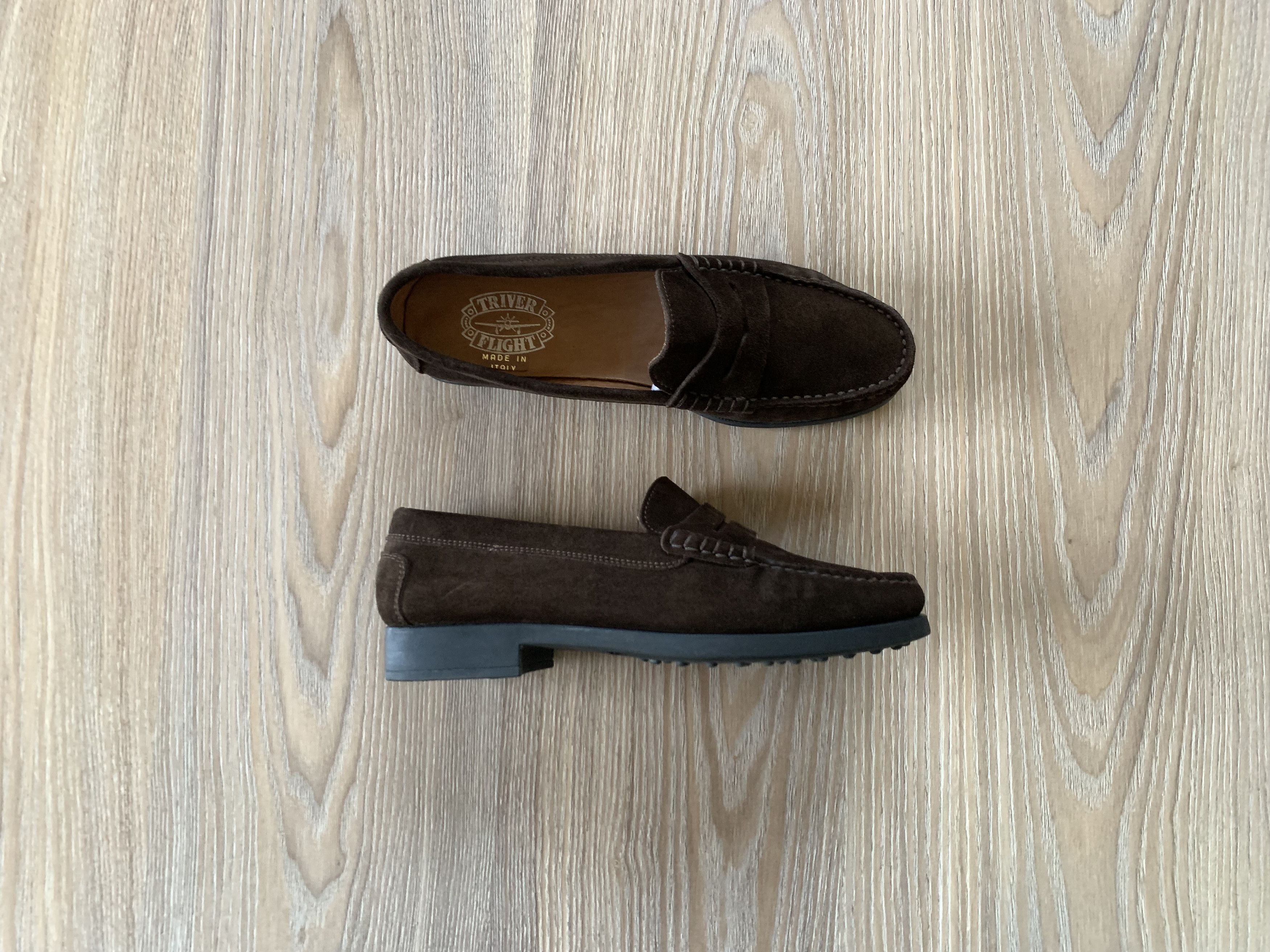 Triver Flight Brown Suede Mocassins Loafers