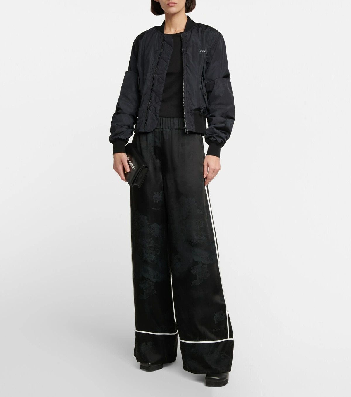 Off-White o1y1225 Sweatpant in Black/White Size 28" / US 6 / IT 42 - 2 Thumbnail