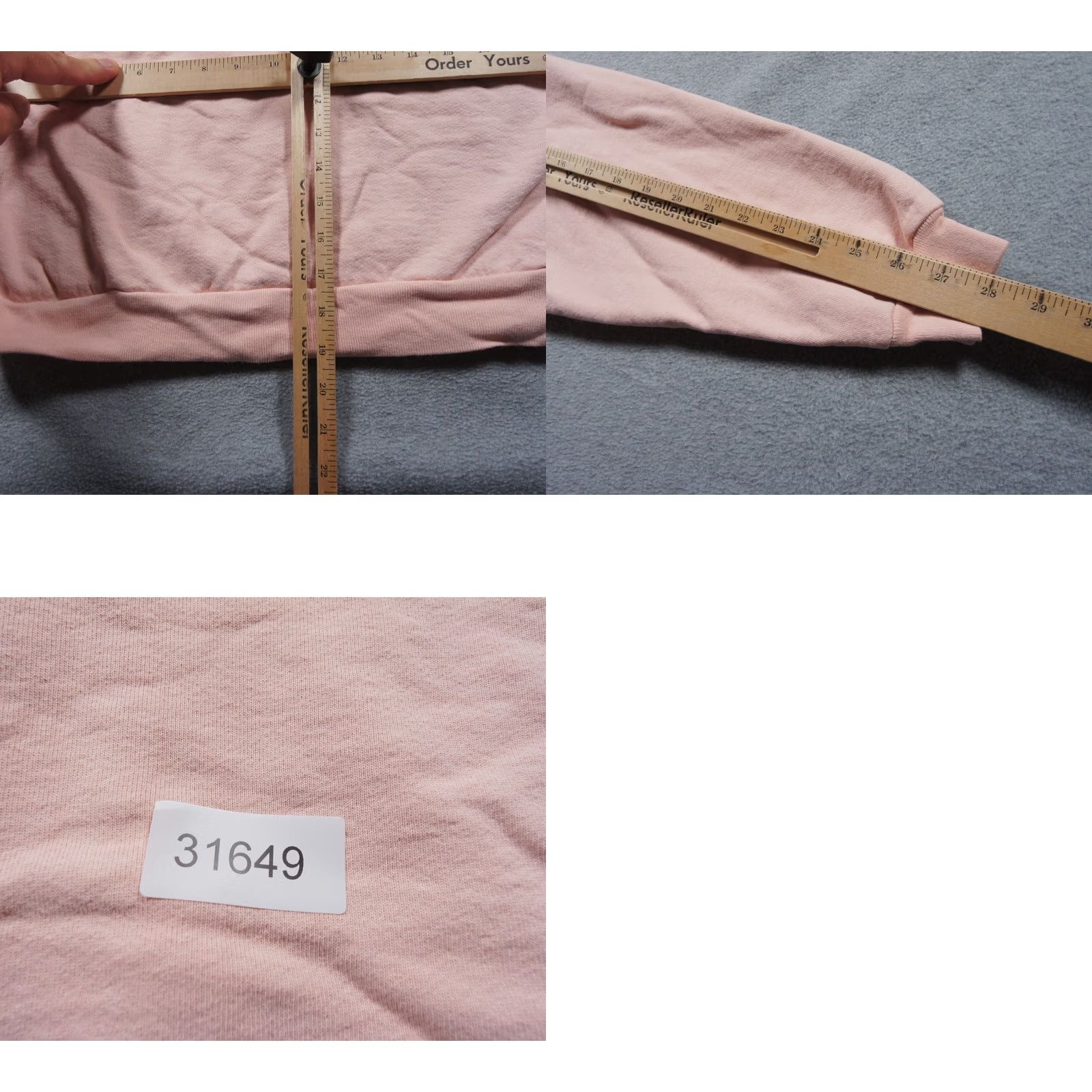 Los Angeles Apparel Los Angeles Apparel Hoodie Women Small / Medium Pink Cropped Full Zip Sweatshirt Size S / US 4 / IT 40 - 8 Thumbnail
