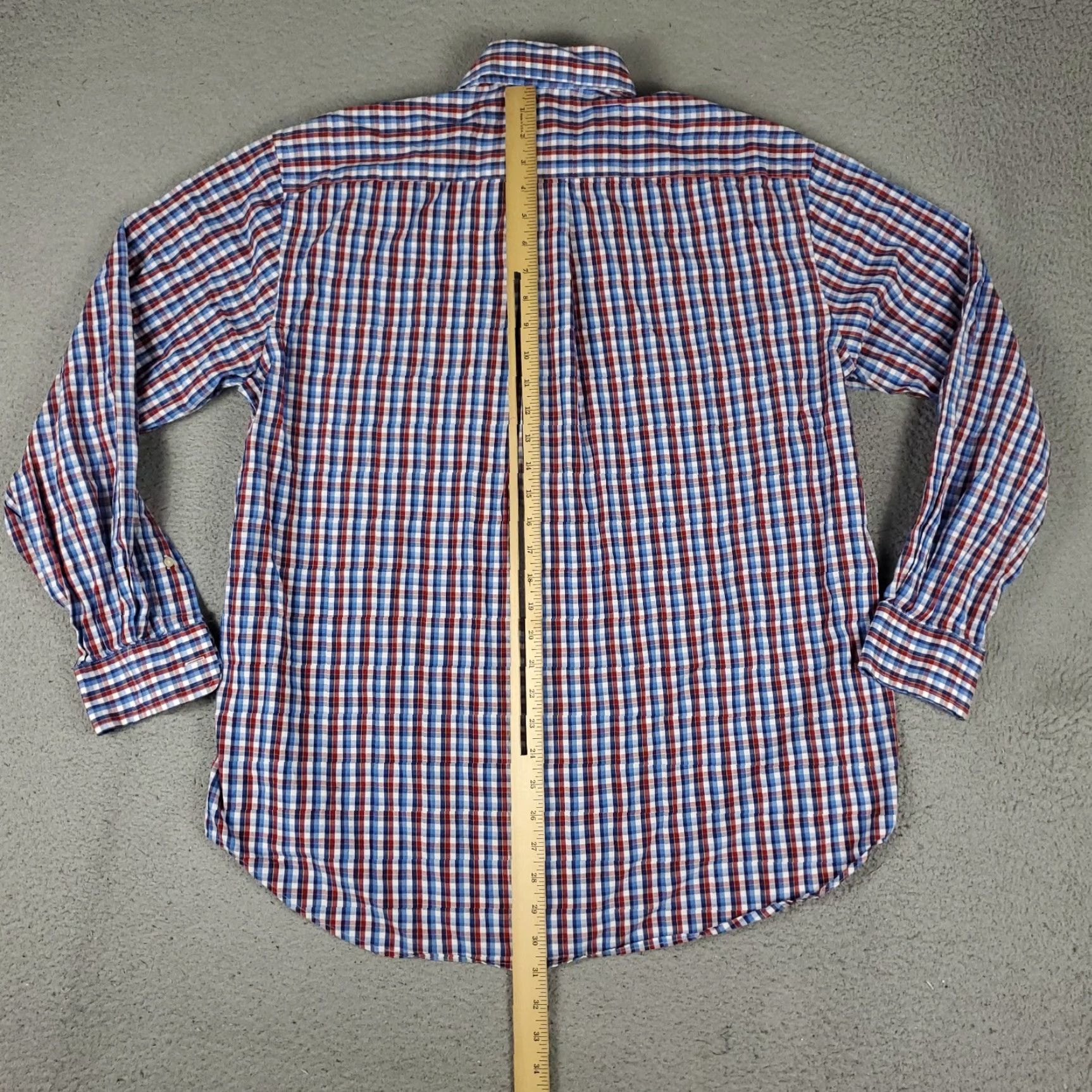 Vineyard Vines Vineyard Vines Shirt Mens Large Red Blue Plaid Slim Fit Button Up Long Sleeve Size US L / EU 52-54 / 3 - 3 Thumbnail