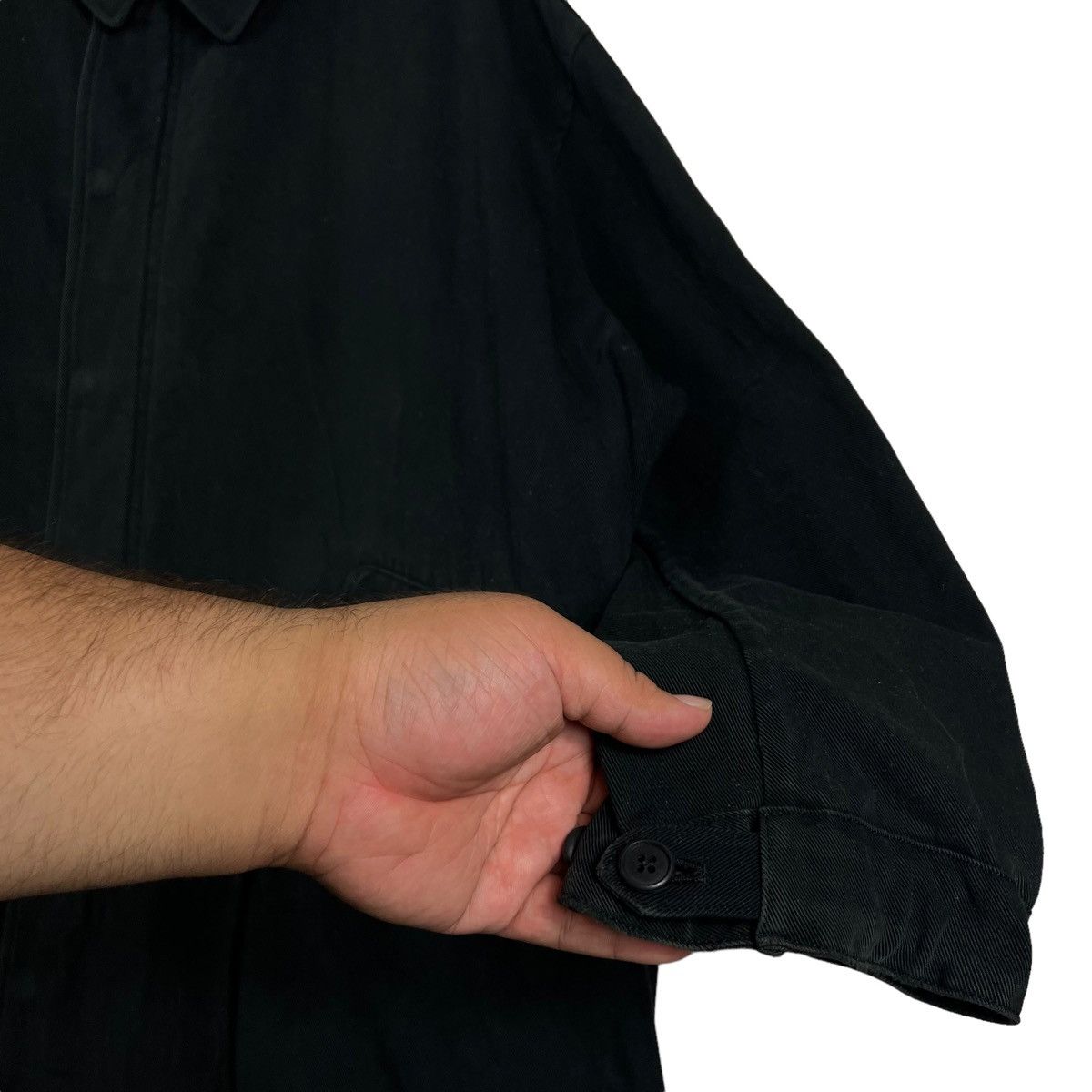 Yohji Yamamoto 🔥RICH BLACK - FLY COATS HERRINGBONE LONG JACKETS Size US M / EU 48-50 / 2 - 7 Thumbnail