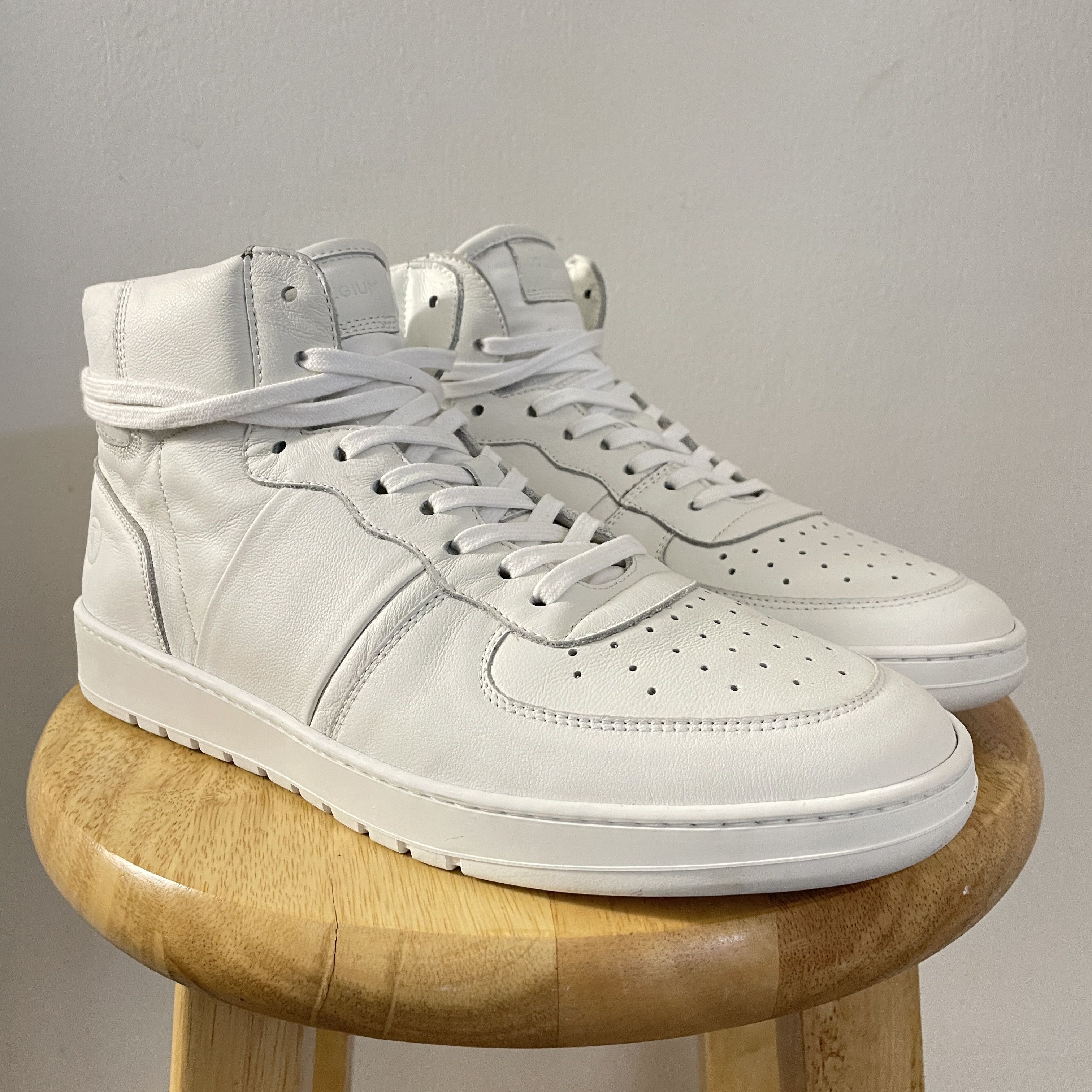 Collegium Collegium Pillar Destroyer Hi-Top Sneaker White Leather Size US 9 / EU 42 - 1 Thumbnail