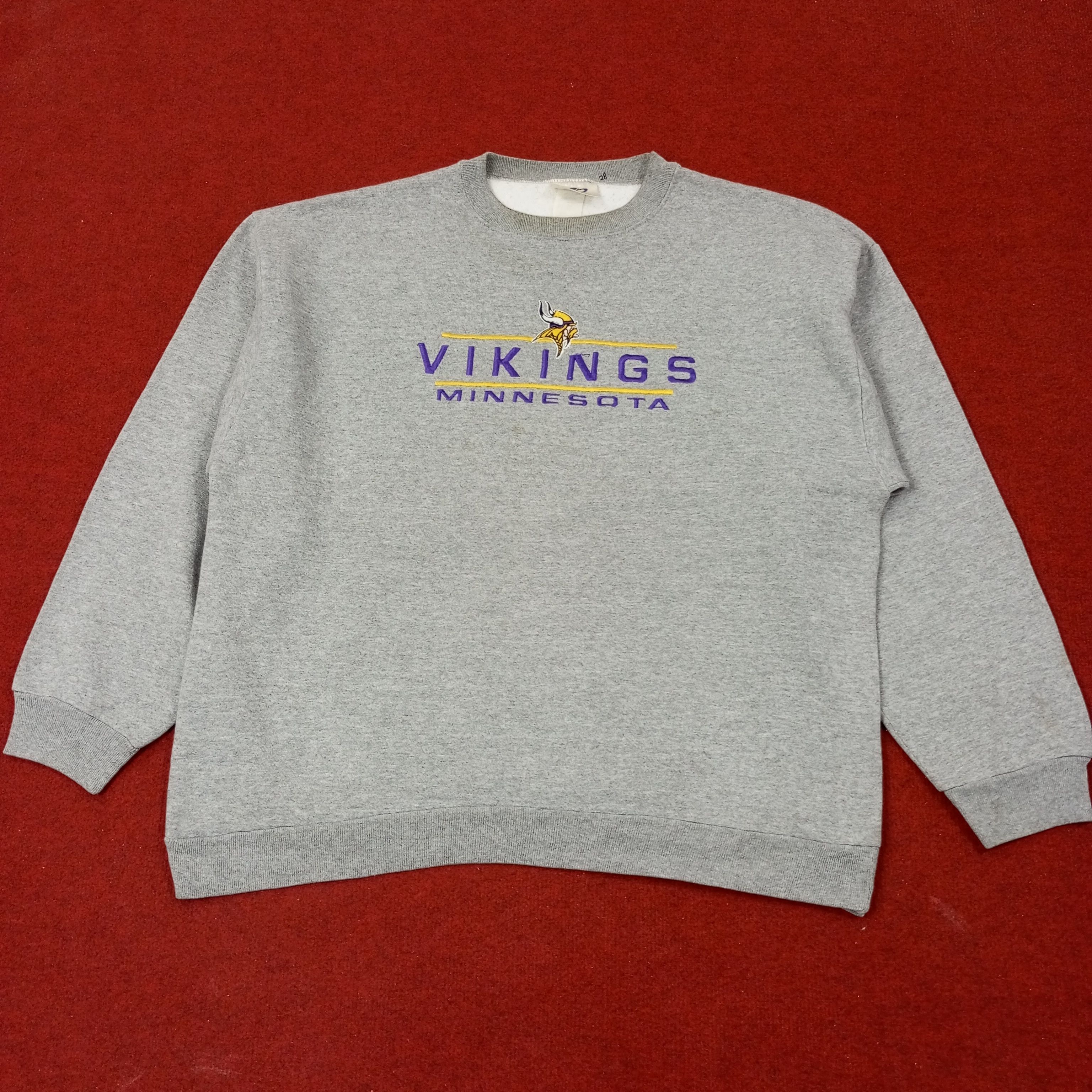 Vintage Vikings Minnesota Football University Sweatshirt c246n28 Size US XL / EU 56 / 4 - 1 Thumbnail