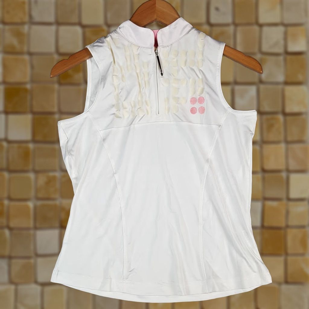 Vintage VINTAGE Jamie Sadock Tank Shirt XS White Sleeveless Zip Collared Polo 00s Y2K Preppy Golf Bodysuit Women Size XS / US 0-2 / IT 36-38 - 1 Thumbnail