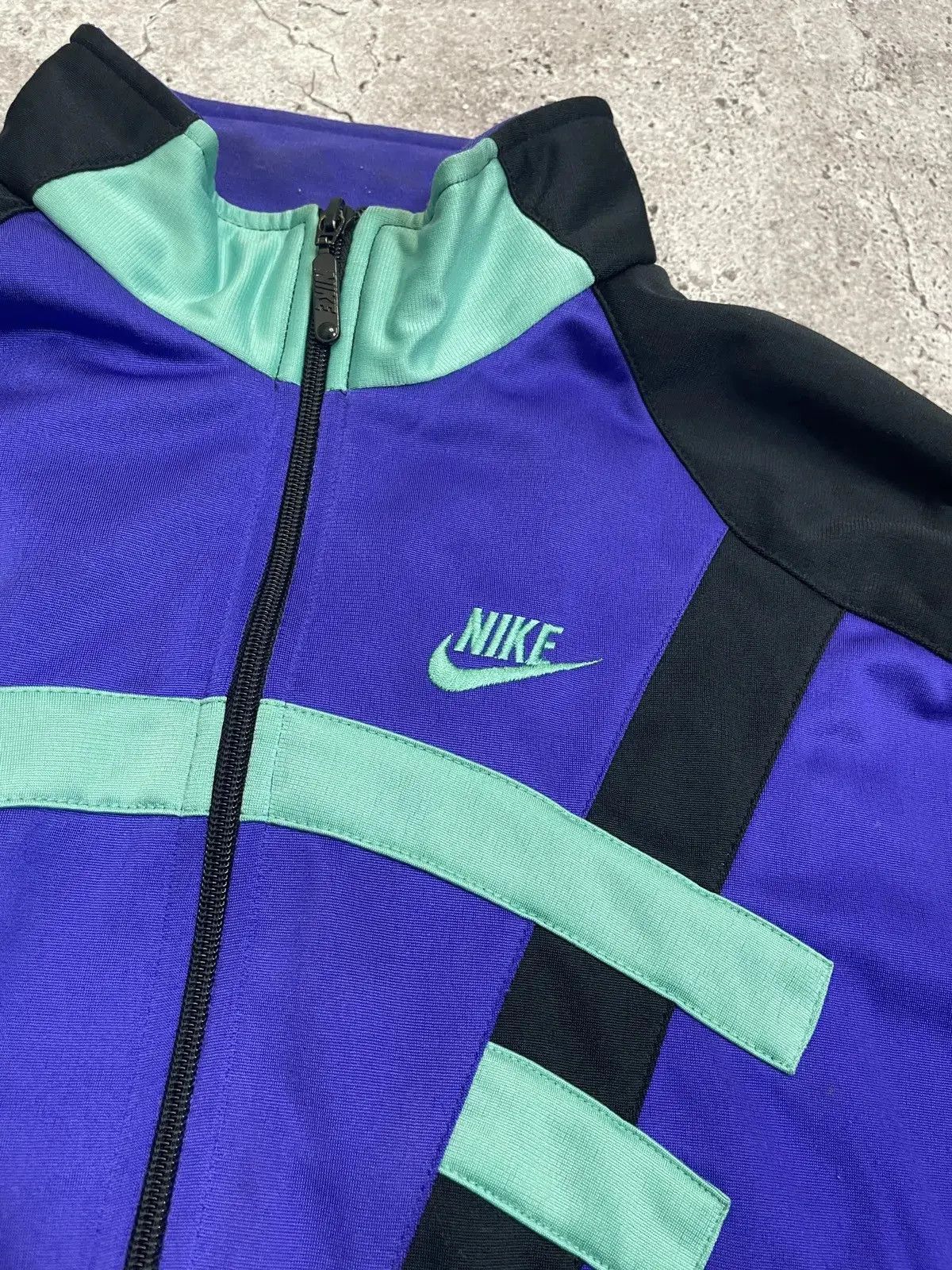 Nike × Vintage Nike Vintage Zip Blue Track Sweatshirt Jacket Size US S / EU 44-46 / 1 - 2 Thumbnail
