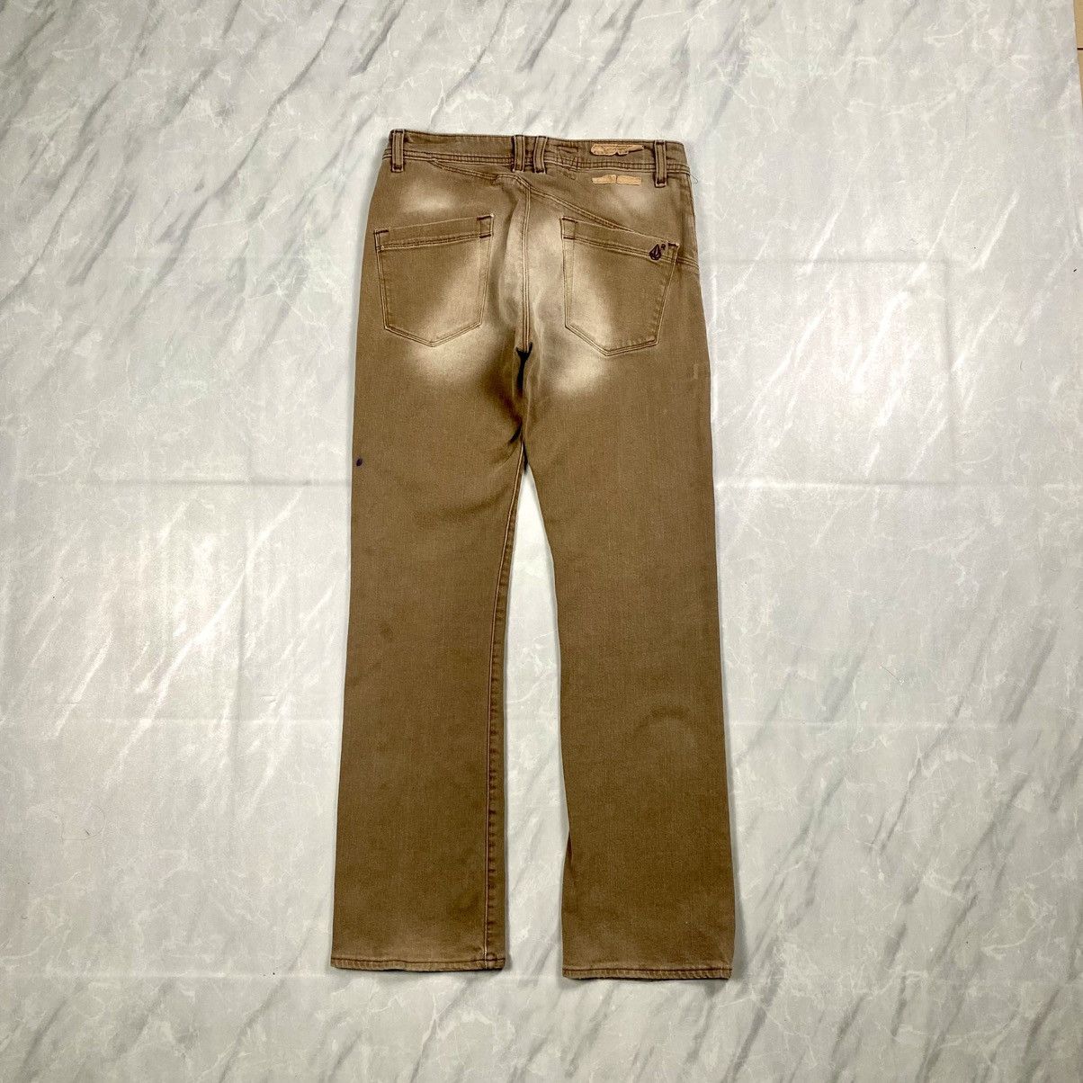 Volcom Rare Vintge y2k Volcom Skateboard Washed Brown Jeans Size US 31 - 1 Thumbnail