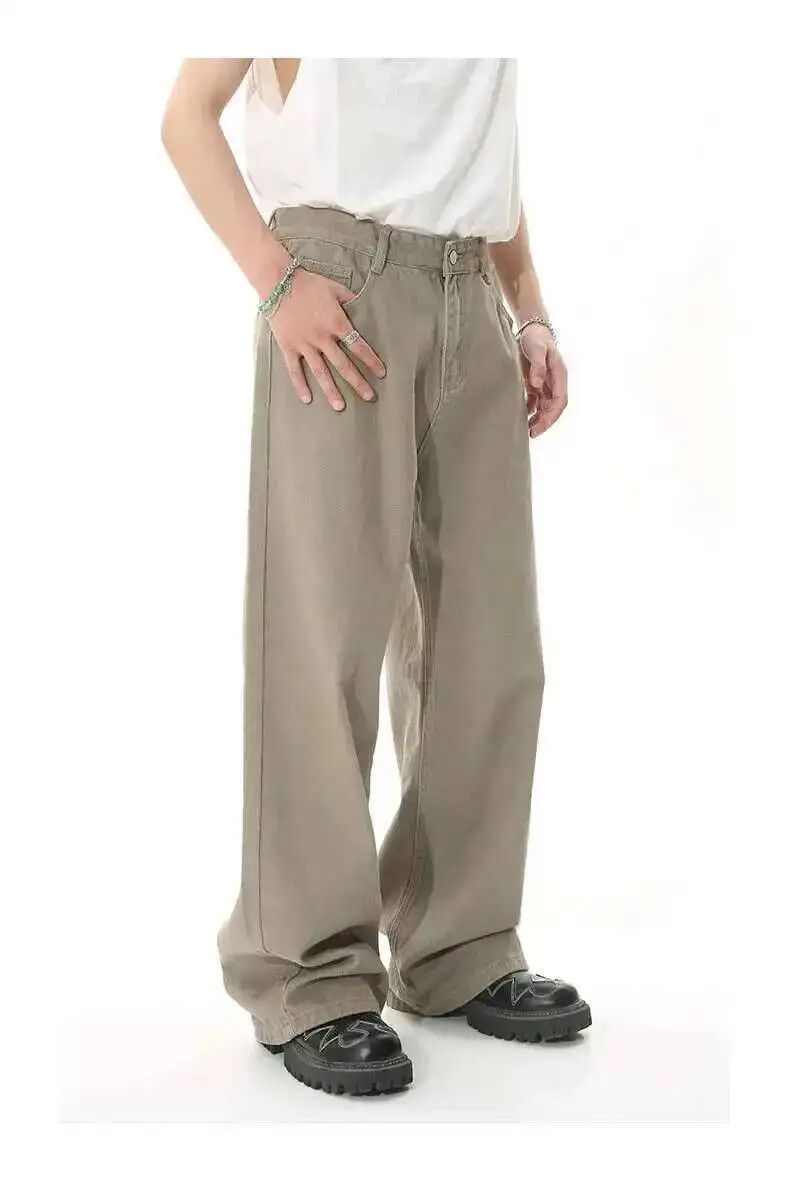 Japanese Brand Wide Leg Baggy Beige Jeans Denim Size US 32 / EU 48 - 3 Thumbnail