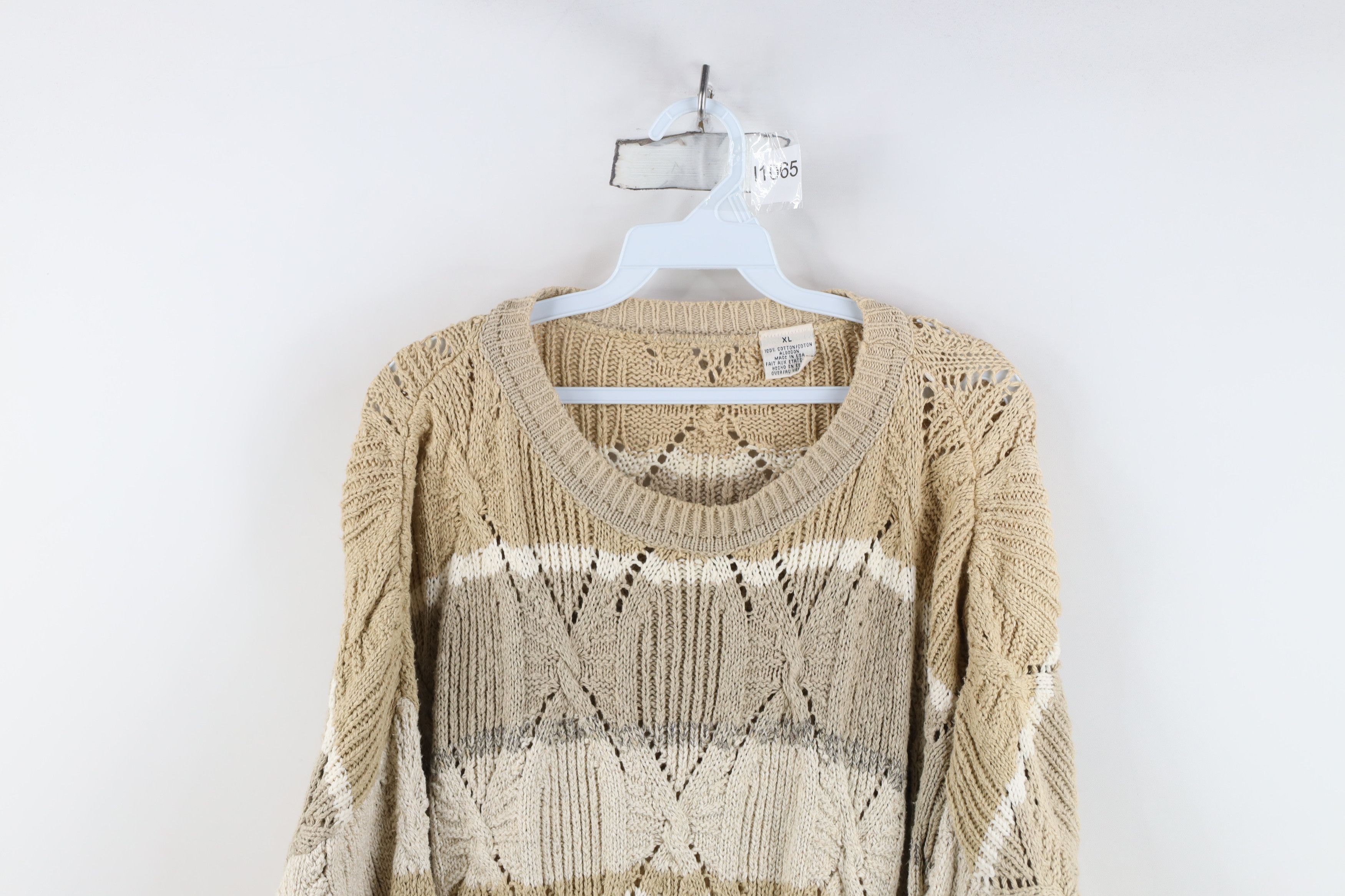 Vintage Vintage 90s Streetwear Baggy Chunky Cable Knit Sweater USA Size US XL / EU 56 / 4 - 2 Thumbnail