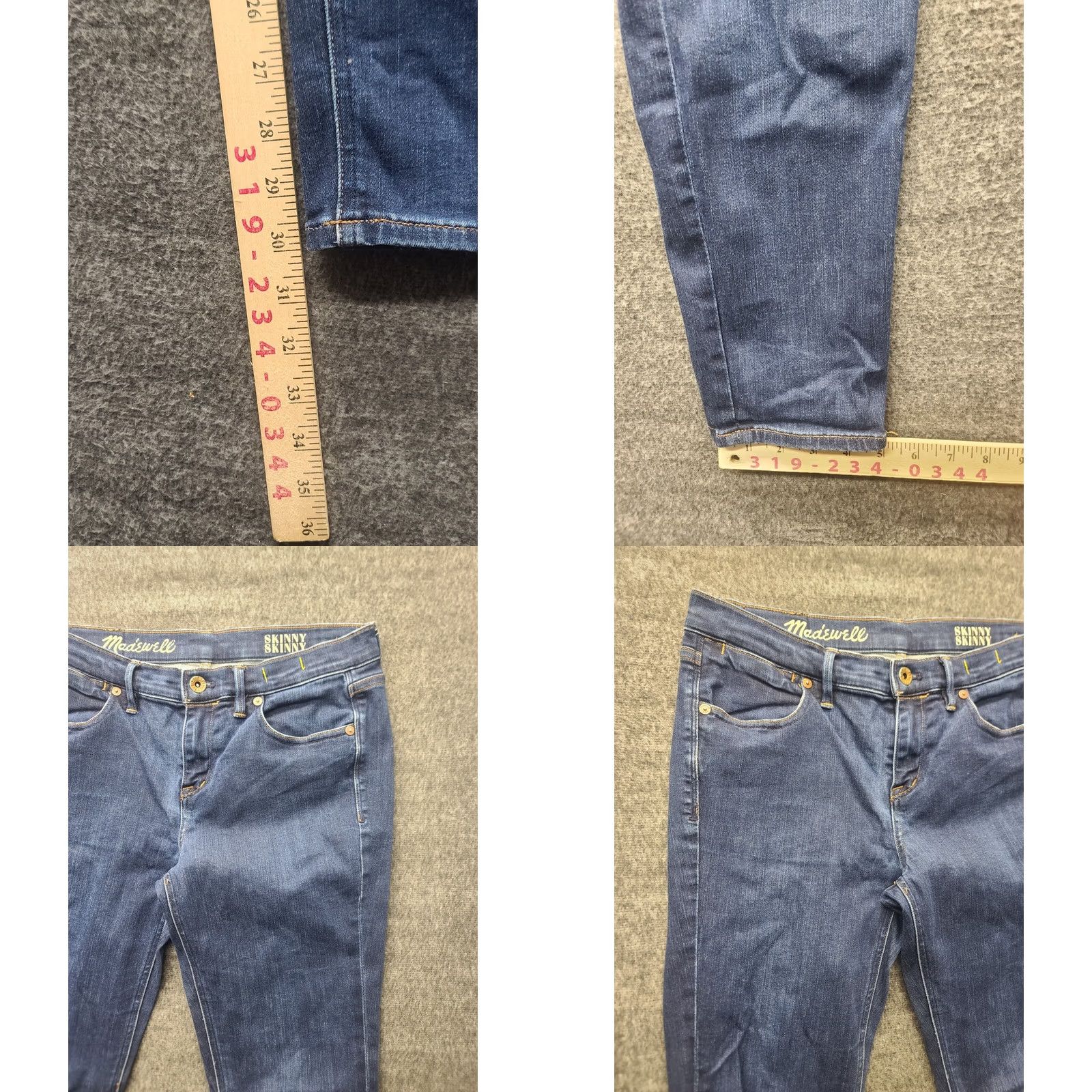 Madewell VINTAGE Madewell Jeans Womens 28x32 Skinny Slim Fit Denim Blue 5-Pocket Zip Button Rise Mid Inseam 30" Fall, Spring, Summer, Winter Womens Size 28" / US 6 / IT 42 - 8 Thumbnail