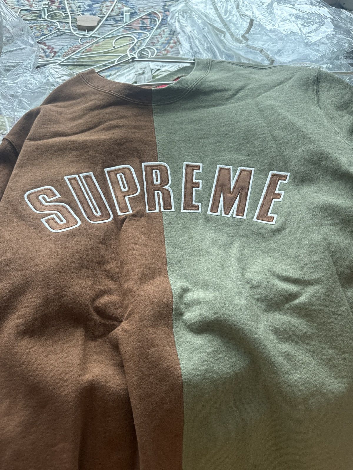 Supreme supreme crew brown green Size US XL / EU 56 / 4 - 1 Thumbnail