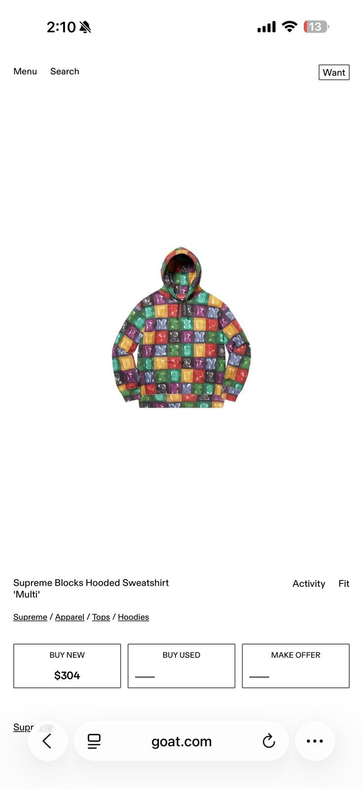 Supreme Supreme hoodie Size US M / EU 48-50 / 2 - 3 Thumbnail