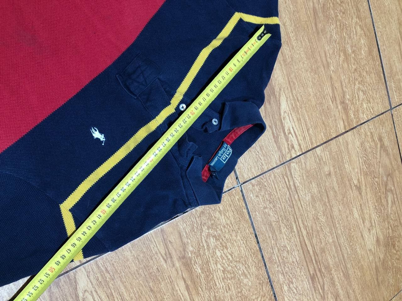 Polo Ralph Lauren Vintage Polo Ralph Lauren Navy Blue/Red Polo Mens Size US M / EU 48-50 / 2 - 10 Thumbnail