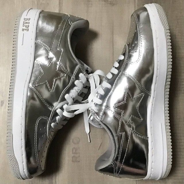 Bape Silver Foil BAPE STA Sneakers a bathing ape shoes Size US 10 / EU 43 - 3 Thumbnail