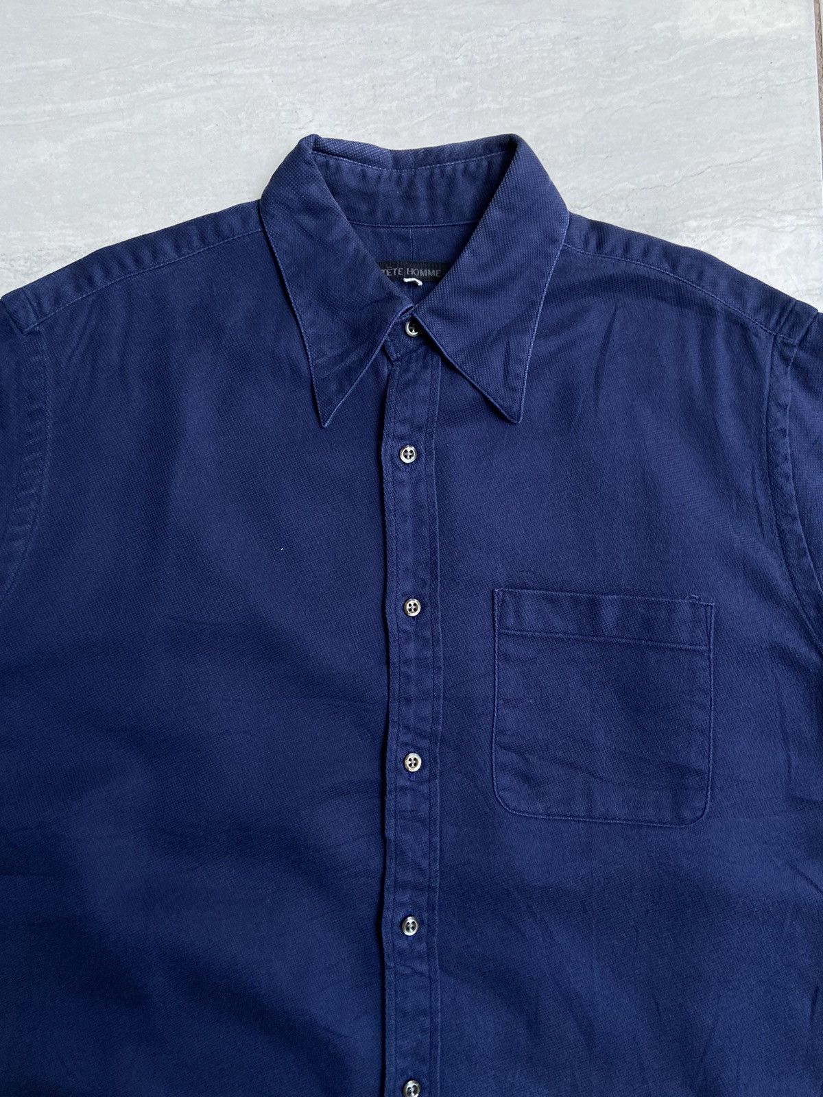 Issey Miyake × Japanese Brand × Tete Homme TETE HOMME Navy Shirt Size US M / EU 48-50 / 2 - 9 Thumbnail