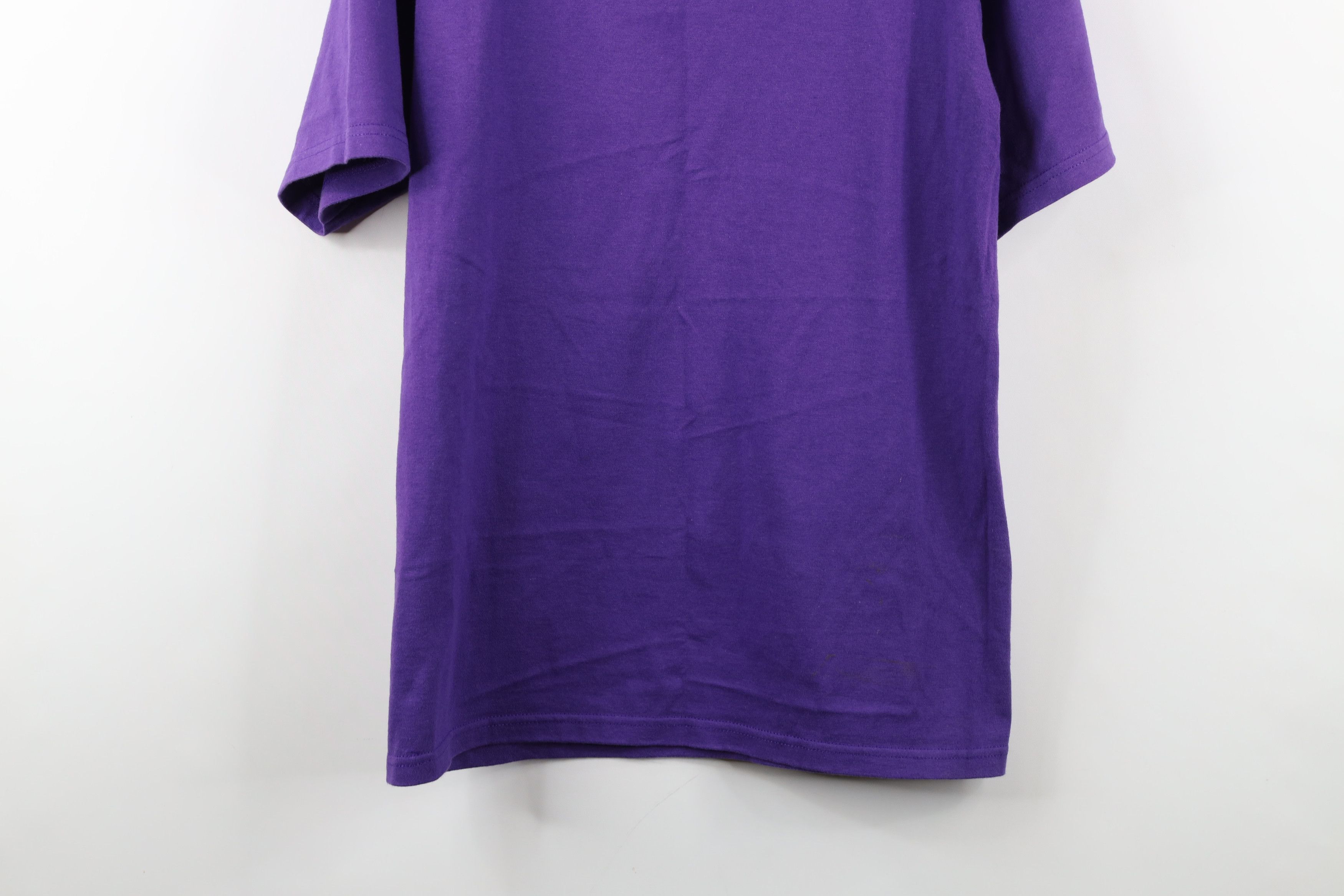 Vintage Vintage 90s Streetwear Blank T-Shirt Purple Cotton USA Size US S / EU 44-46 / 1 - 13 Thumbnail