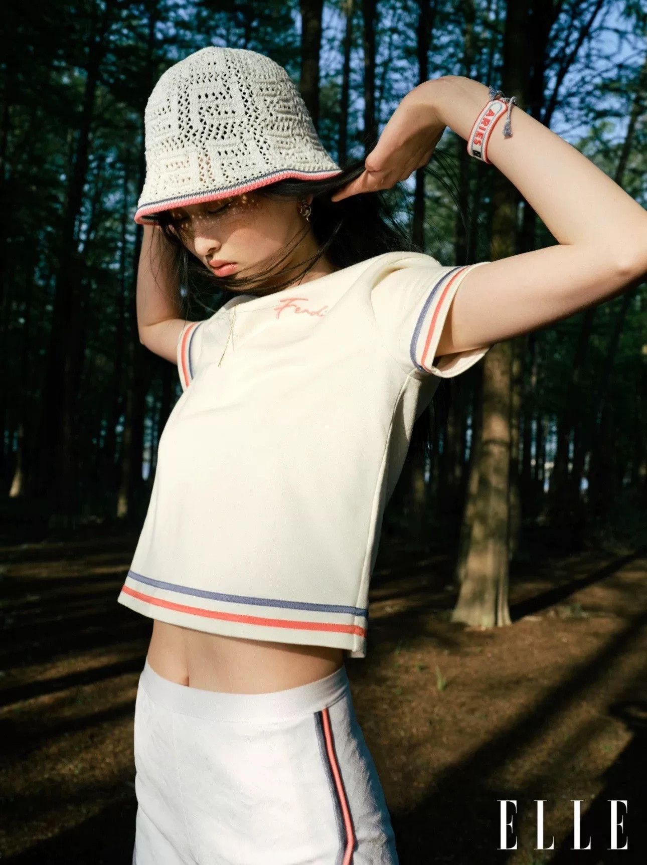 Fendi Fendi Constellation White Striped Logo Zip Tee Size US M / EU 48-50 / 2 - 6 Thumbnail