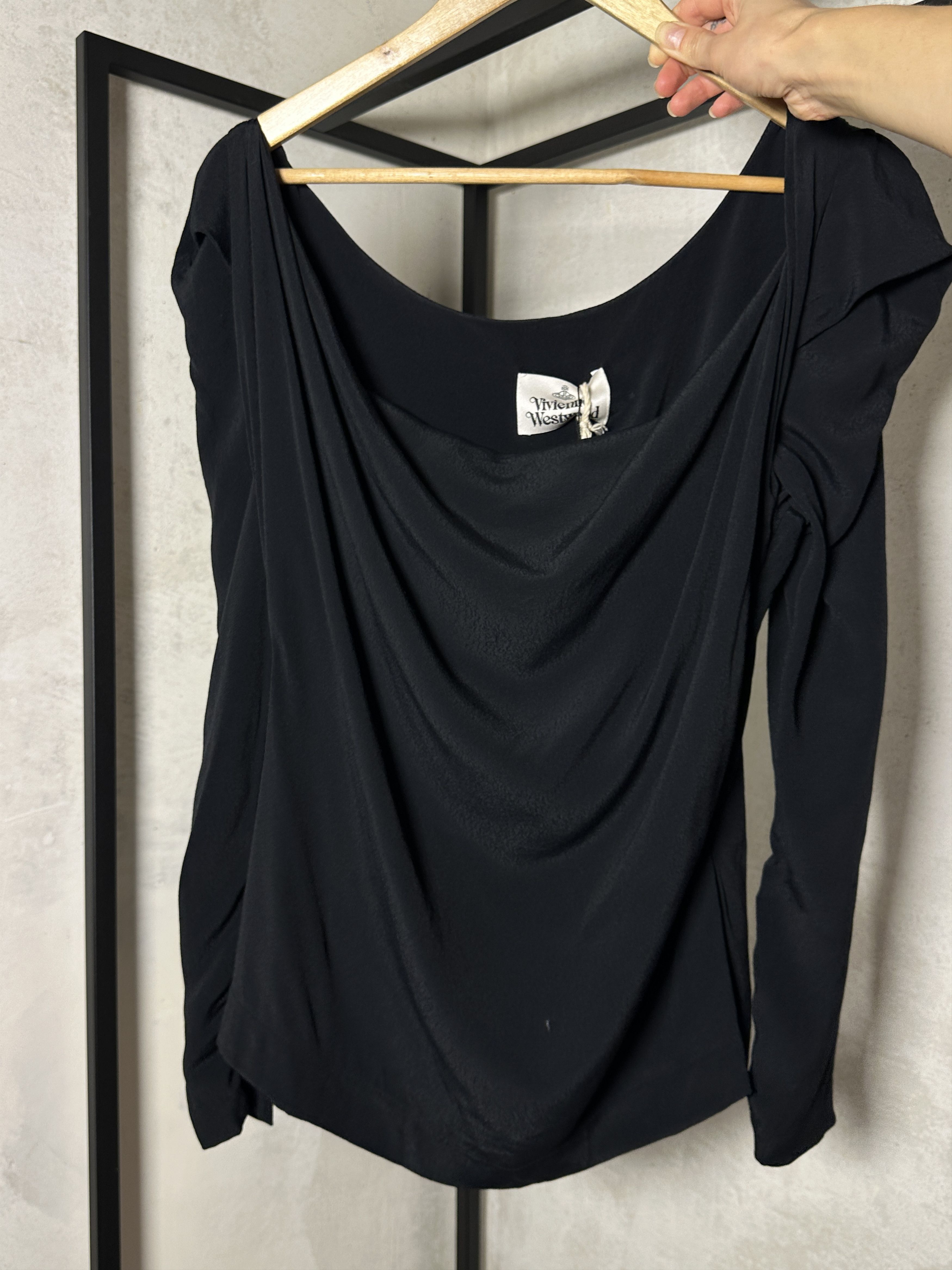 Vivienne Westwood Vivienne Westwood Elizabeth Draped Square-neck Crepe Top Size M / US 6-8 / IT 42-44 - 11 Thumbnail