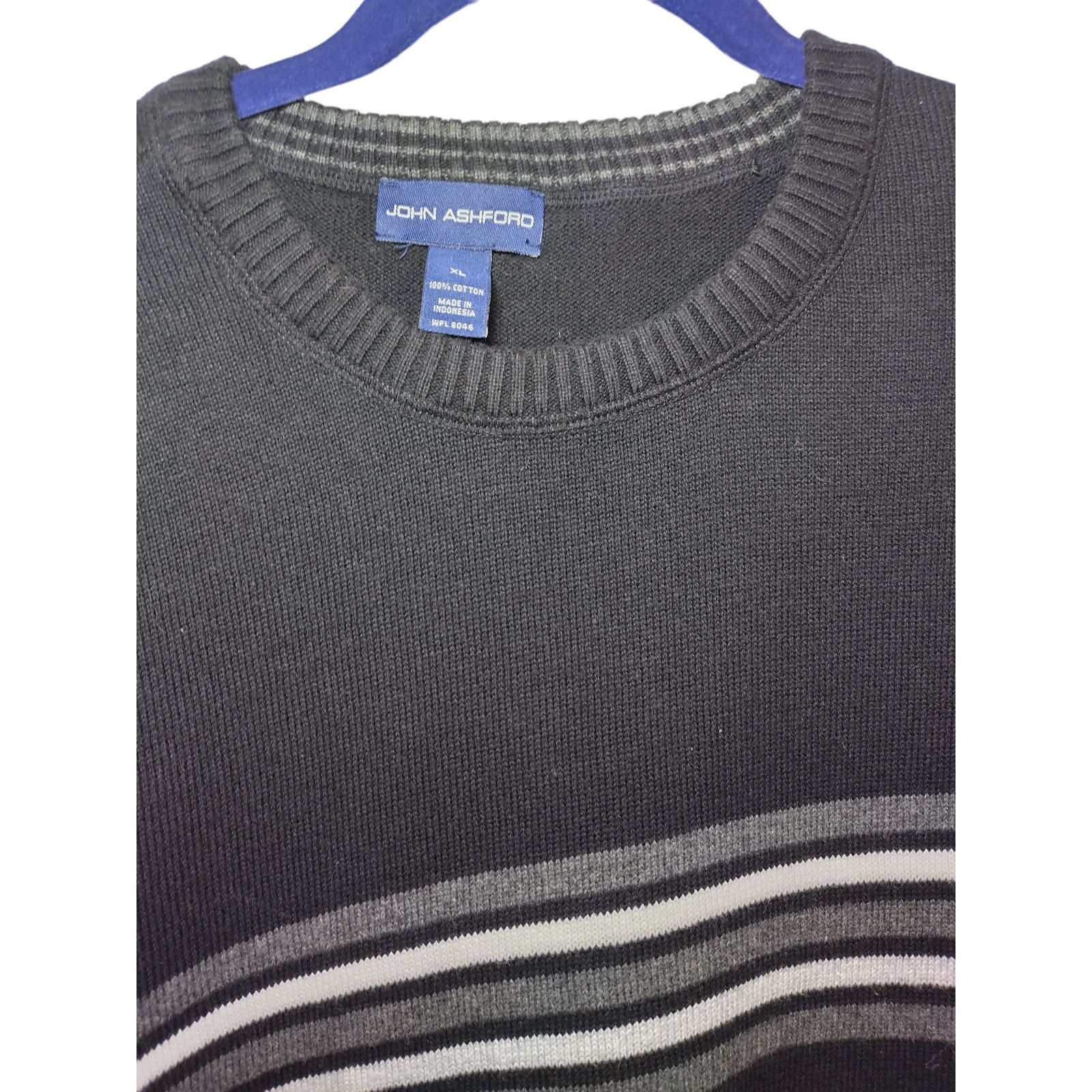 John Ashford John Ashford Mens Sweater Long Sleeves Crew Neck Black XL Size US XL / EU 56 / 4 - 2 Thumbnail