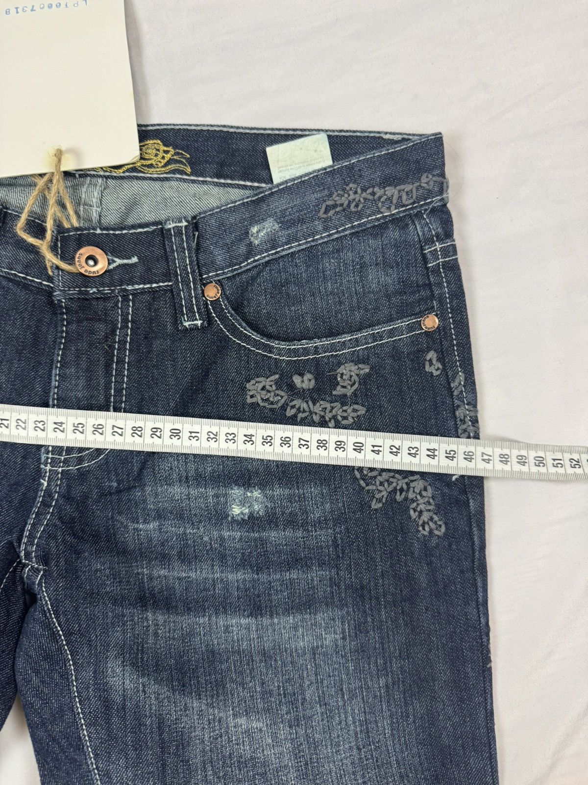 Rude Embroidered Low Rise Bootcut Flared - W28 L34 Size 28" / US 6 / IT 42 - 14 Thumbnail