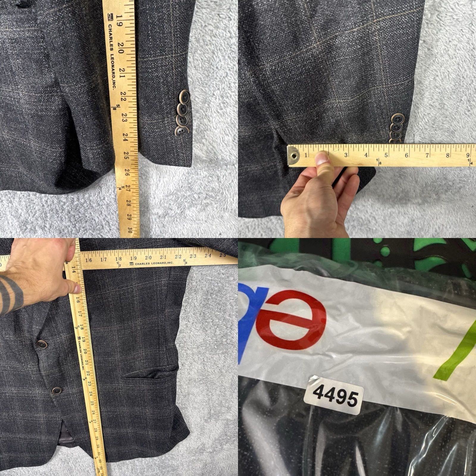 Vintage Samuelsohn 1923 SB Garner Blazer Men 46R Super 110s Sport Coat Wool Jacket Italy - Business & Formal Size 46R - 10 Thumbnail